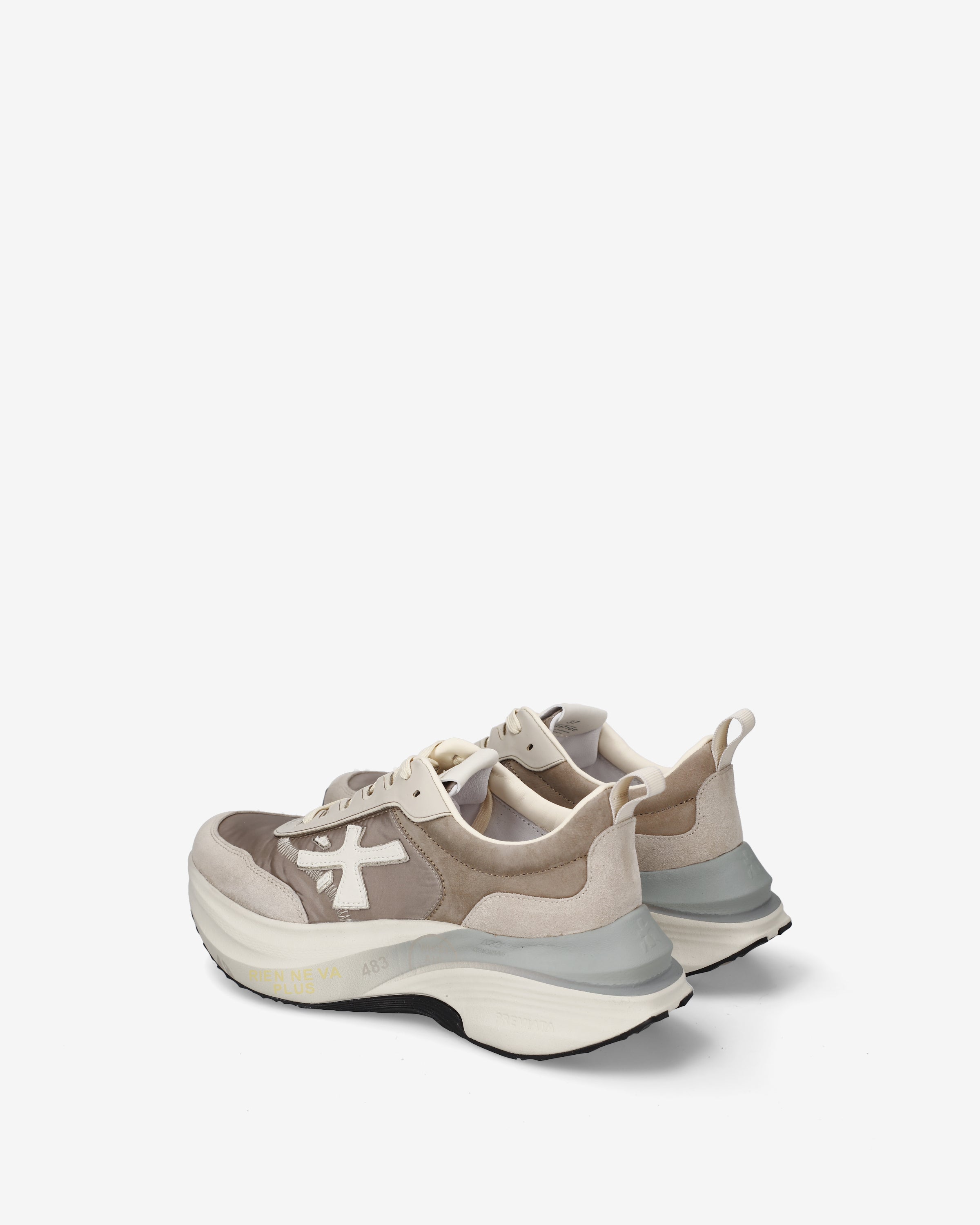 premiata-hill-8710-sneaker-damen-beige-avorio-maxi-sohle image 5