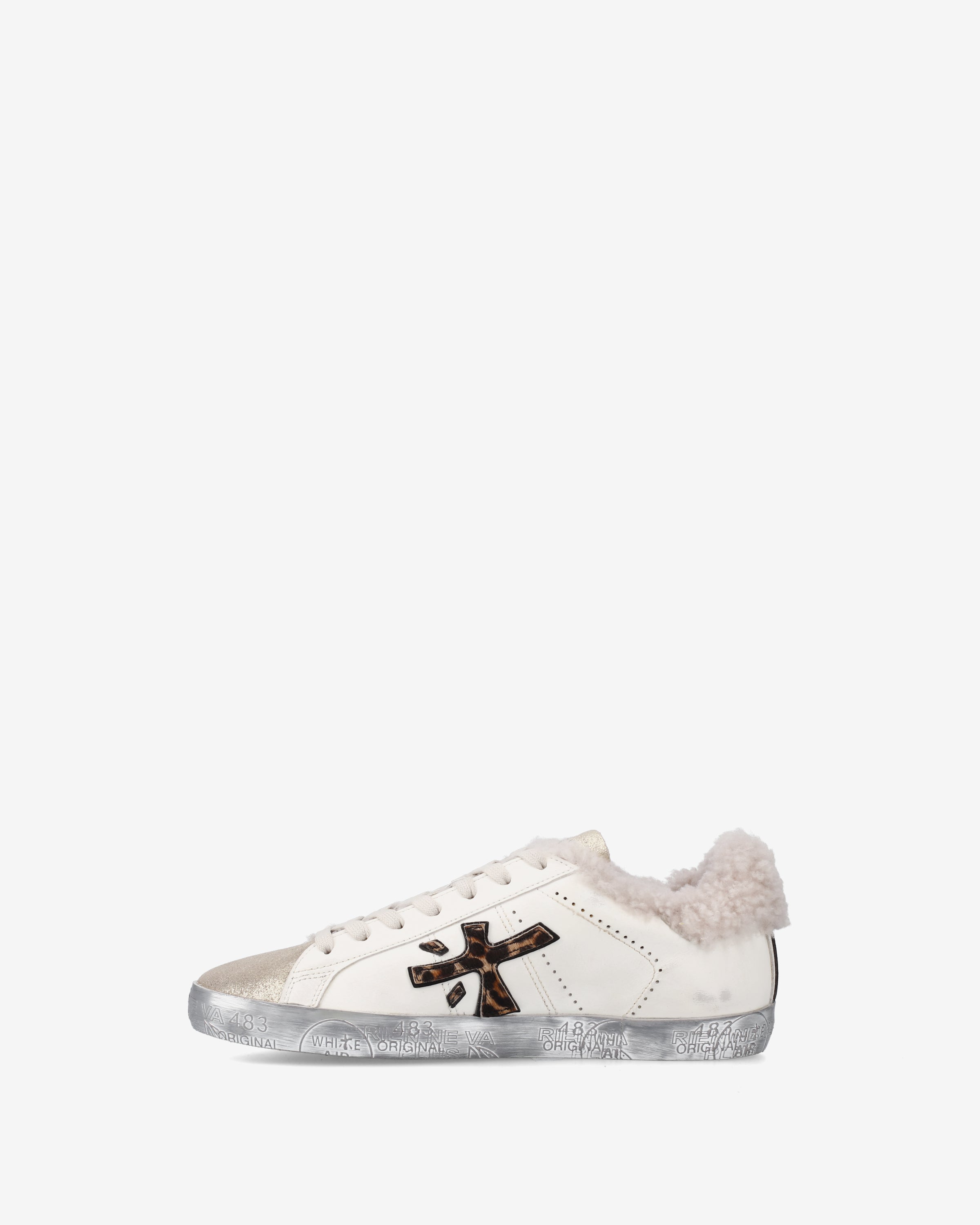 premiata-stevend-7606m-sneaker-creme-gold-animalier image 3