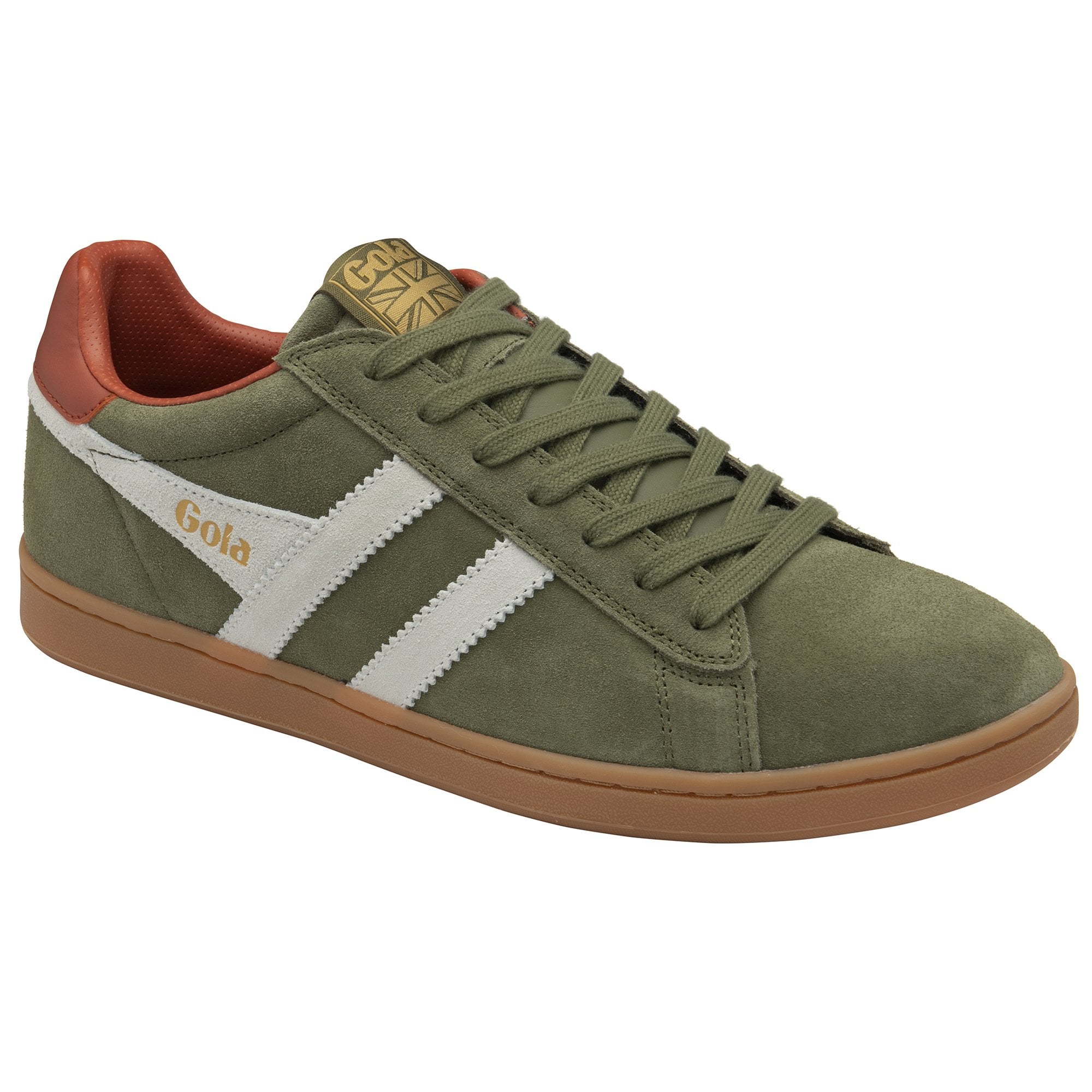gola-equipe-ii-wildleder-sneaker-f-r-herren-khaki-cremewei-rost image 2