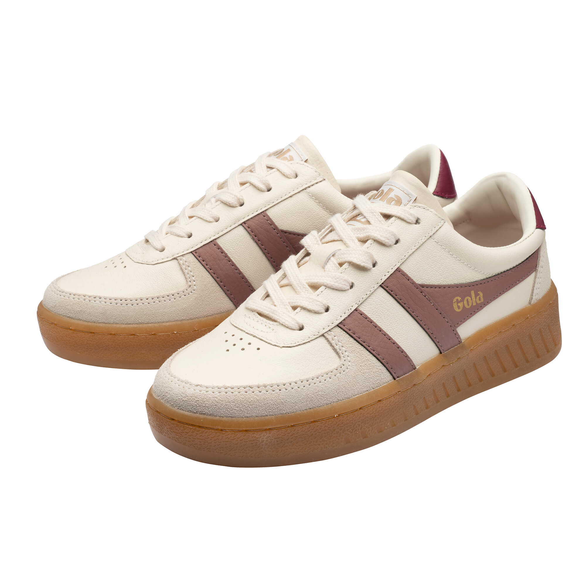 gola-grandslam-elite-damen-sneaker-cremewei-braunrot image 3