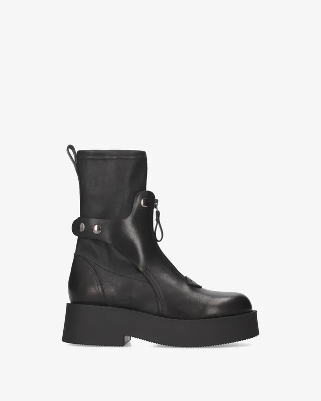 premiata-stivaletti-damen-schwarz-nappa-nieten image 1