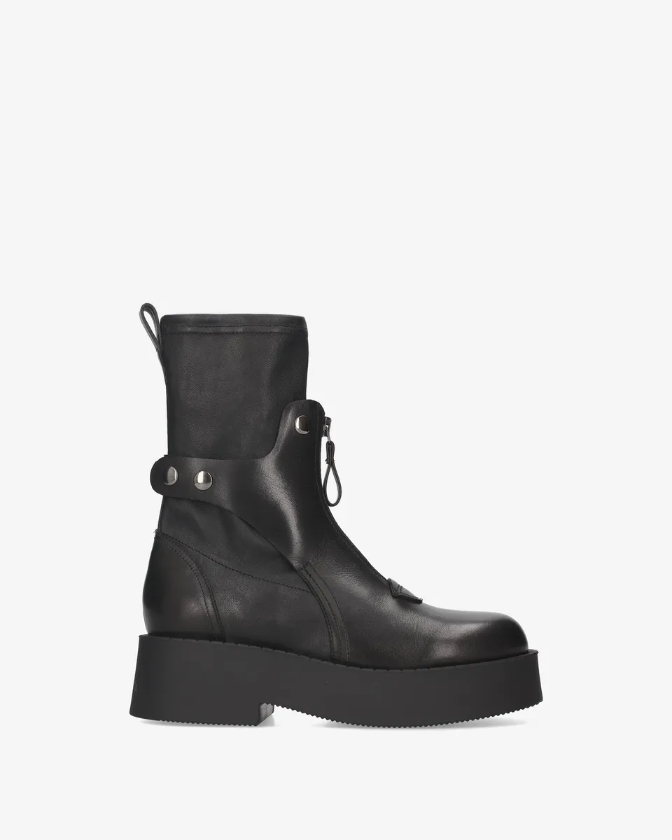 premiata-stivaletti-damen-schwarz-nappa-nieten image 1