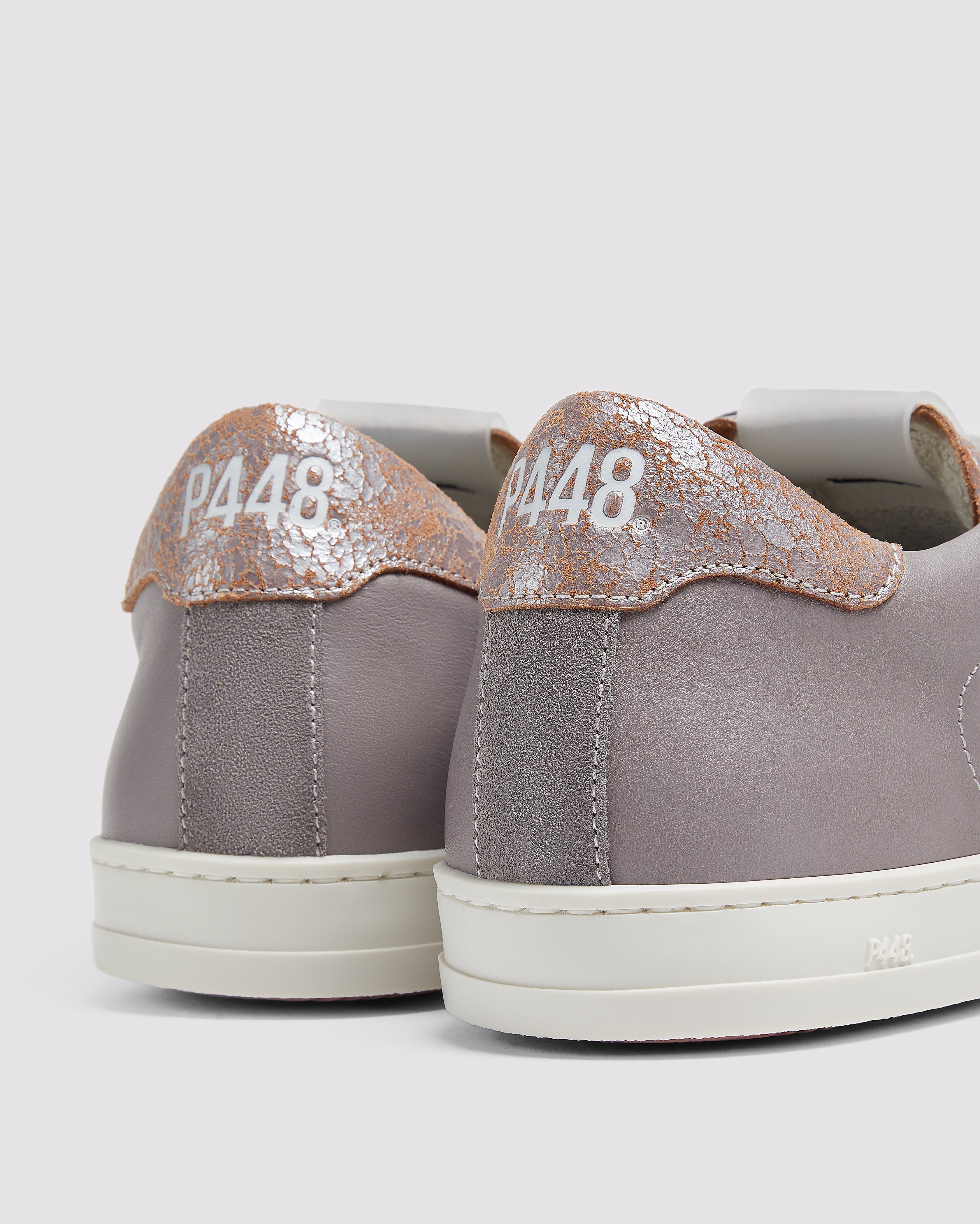p448-john-metallic-silk-low-top-sneaker-grau-damen image 5