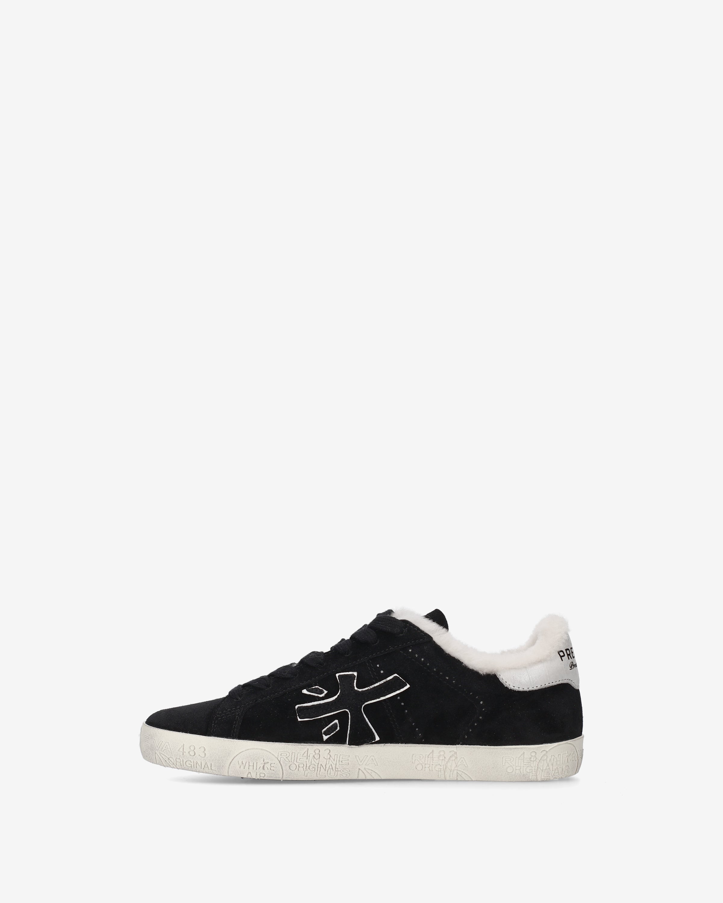 premiata-stevend-8487m-damen-sneaker-suede-schwarz-mit-wei image 3