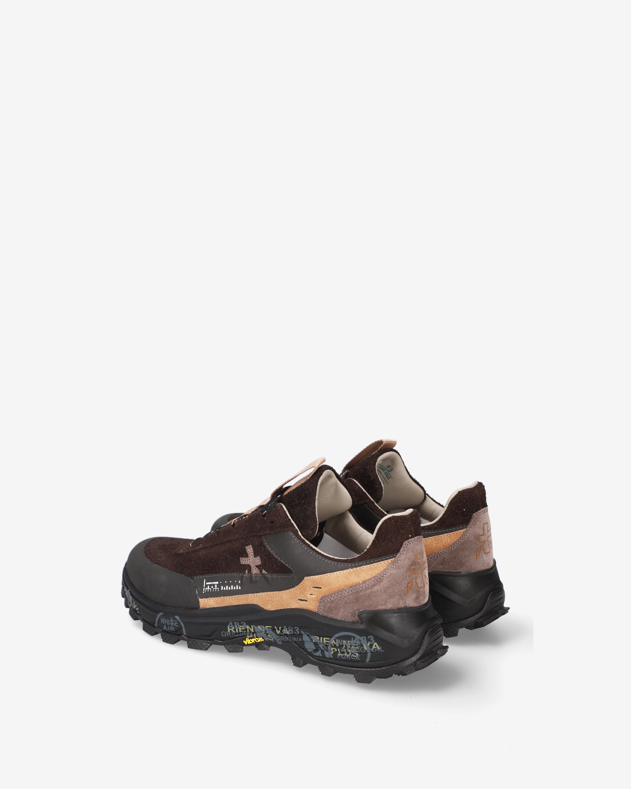 premiata-devin-500-outdoor-sneaker-herren-dunkelbraun-beige-vibram-sohle image 5