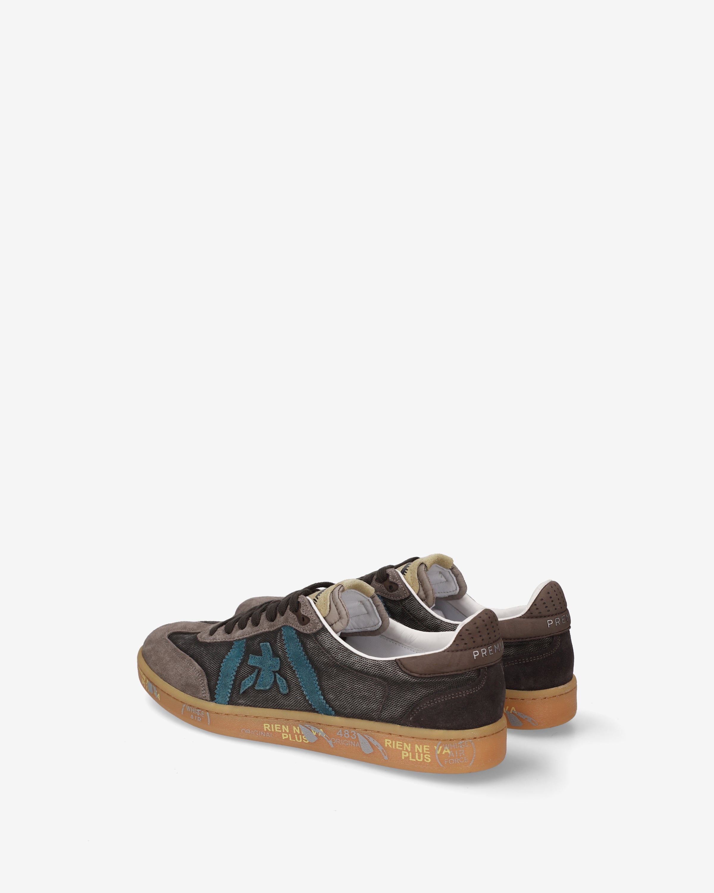 premiata-bonnie-8587-sneaker-herren-taupe-brown-petrolio image 5
