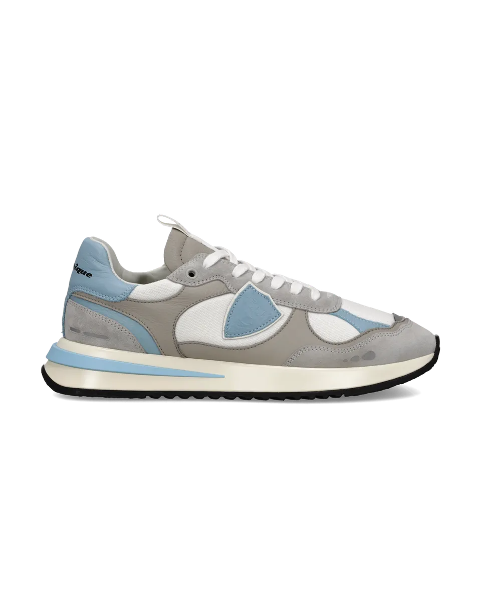 philippe-model-olympique-herren-sneaker-wei-hellblau-grau image 1