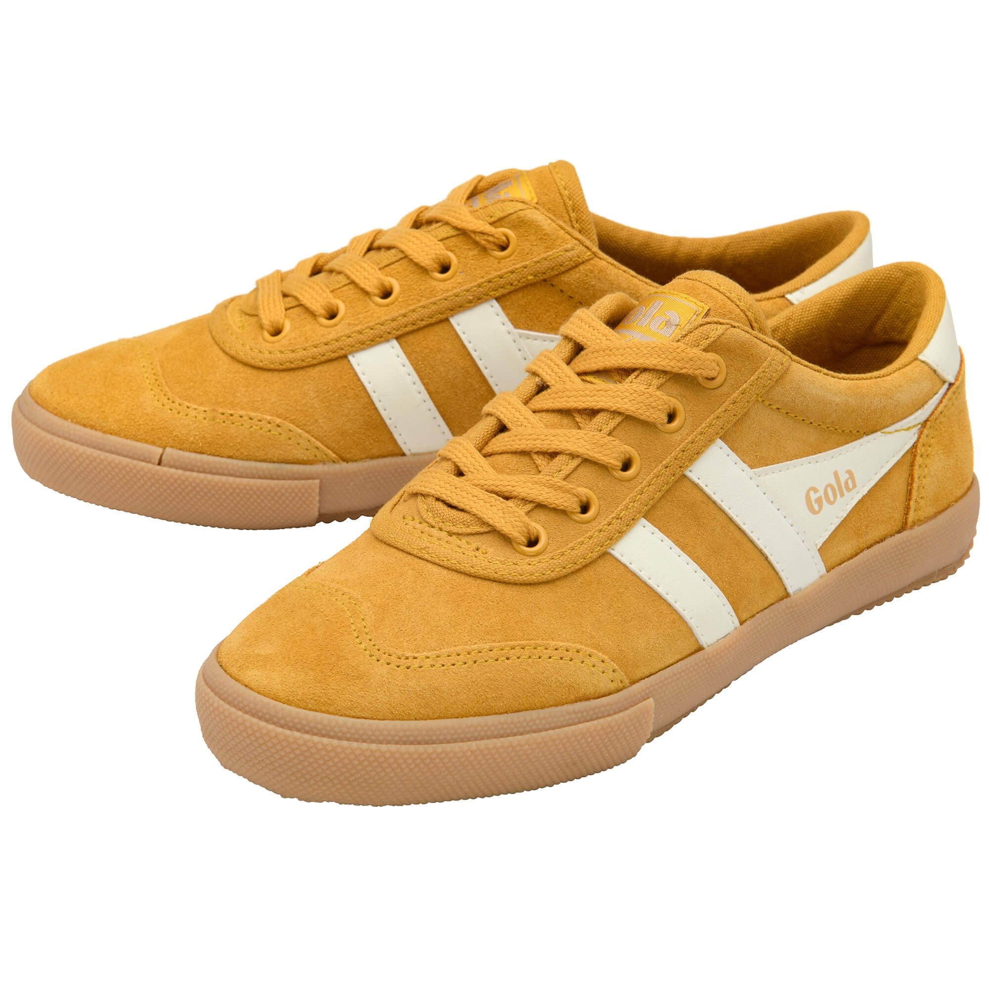 gola-badminton-suede-badminton-sneaker-f-r-damen-sonnengelb-wildleder image 3