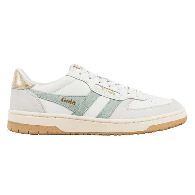 gola-hawk-damen-sneaker-leder-mix-wei-gr-n-gold image 1