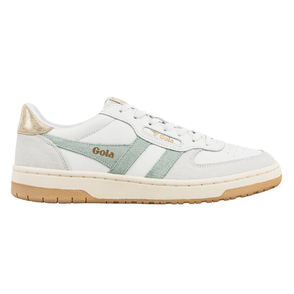 gola-hawk-damen-sneaker-leder-mix-wei-gr-n-gold image 1