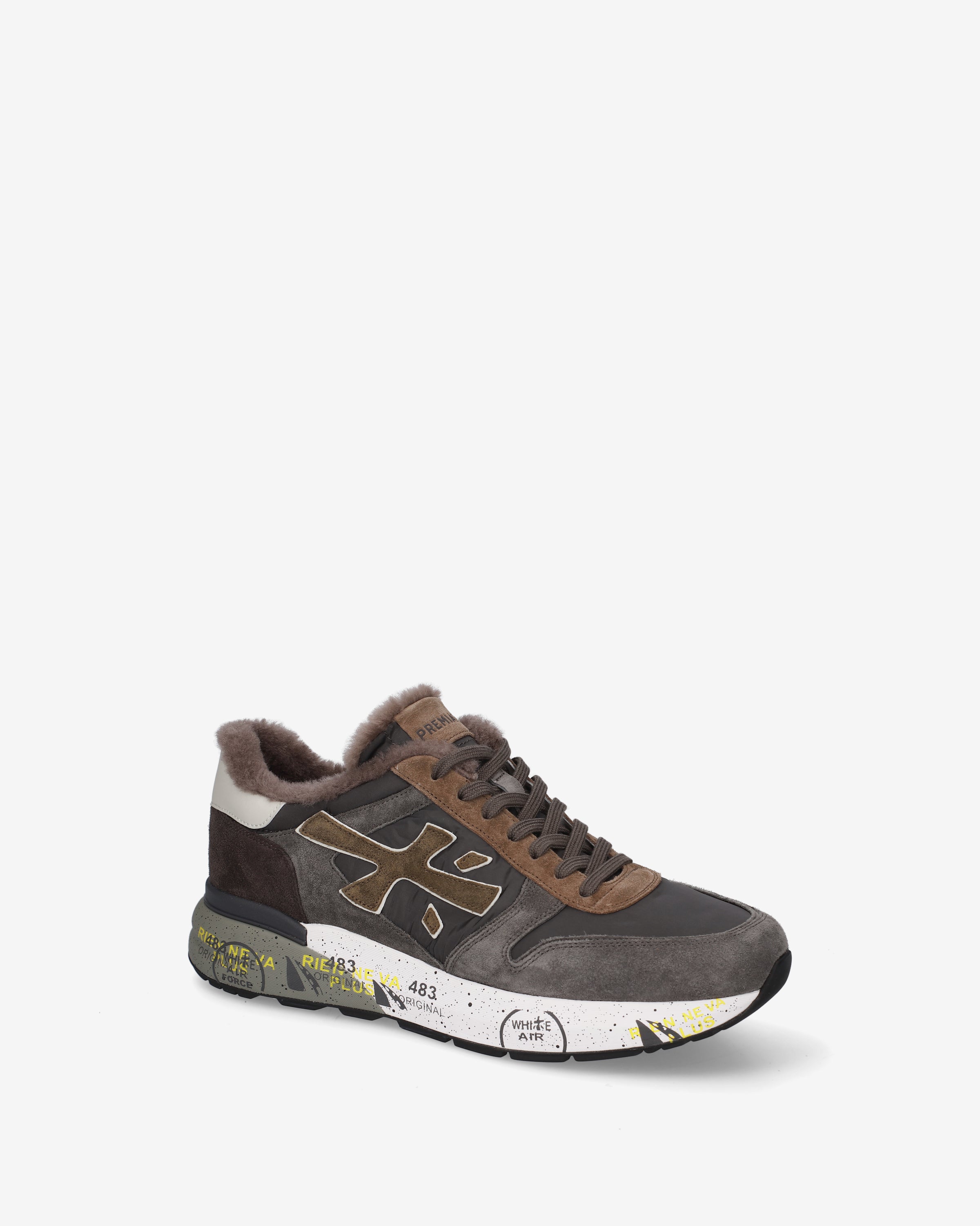 premiata-mick-8432m-sneaker-herren-braun-schwarz-suede image 4
