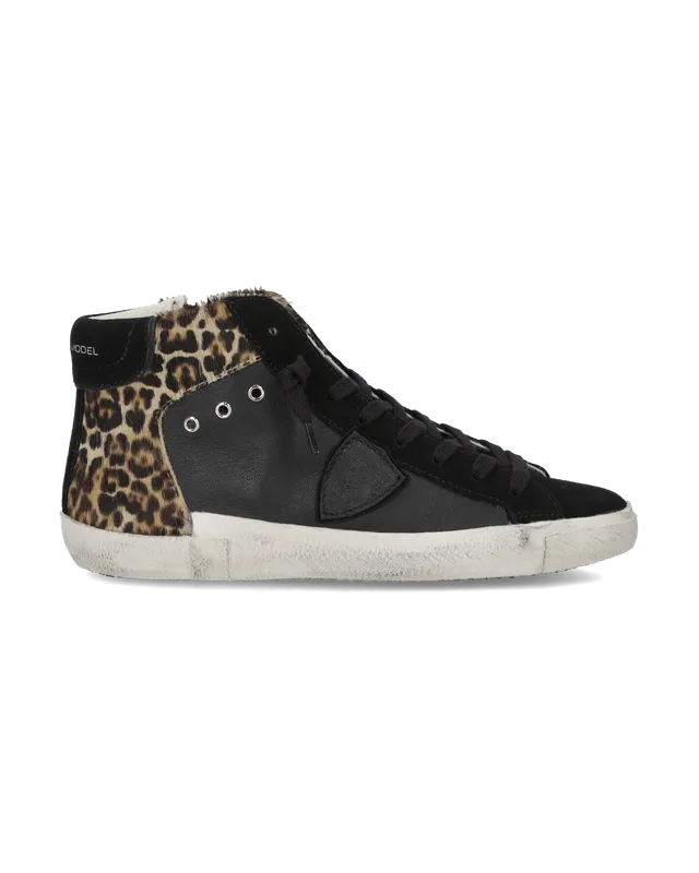 philippe-model-prsx-sneaker-damen-schwarz-animalier image 1