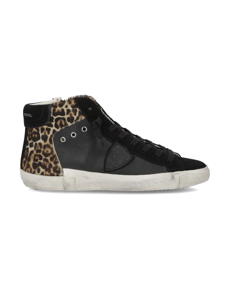 philippe-model-prsx-sneaker-damen-schwarz-animalier image 1