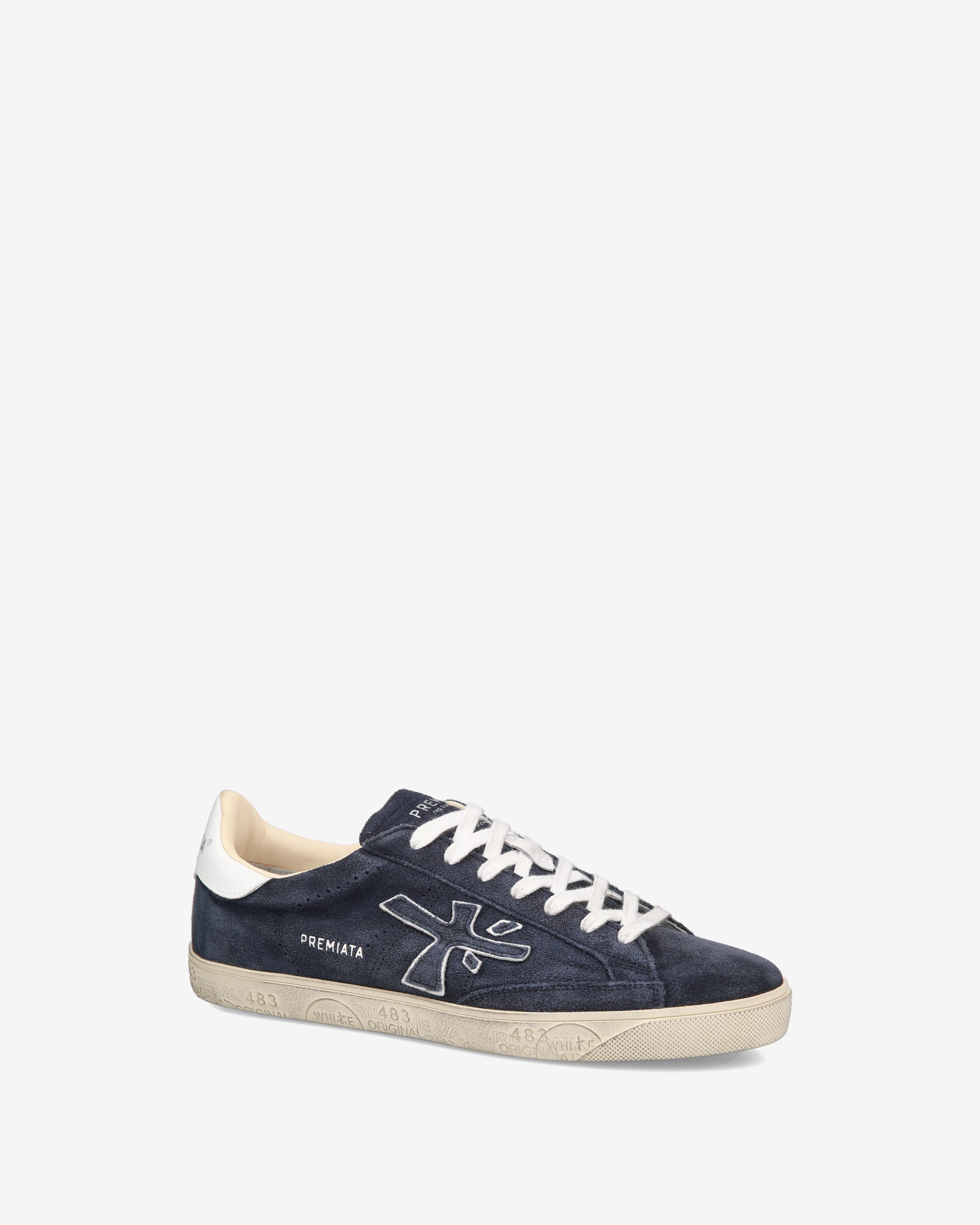 premiata-steven-6643-sneaker-herren-navy-suede image 4