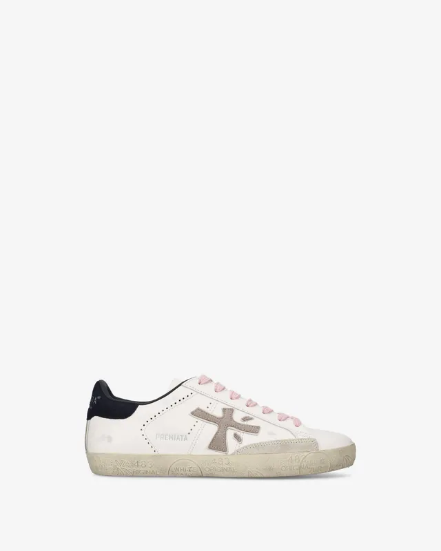 premiata-stevend-7602-sneaker-creme-wei-navy image 1