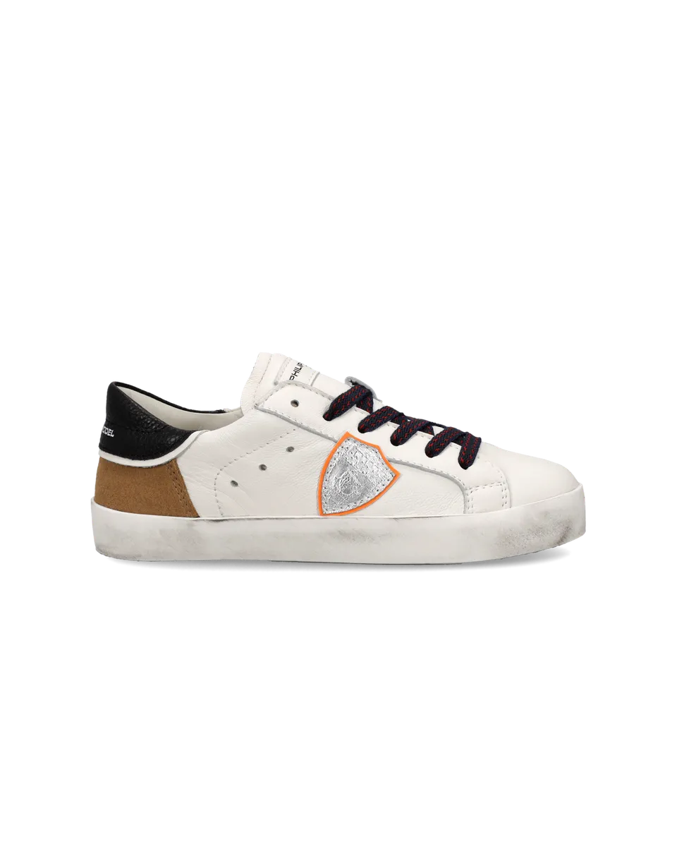 philippe-model-prsx-kids-sneaker-wei-cognac-schwarz image 1