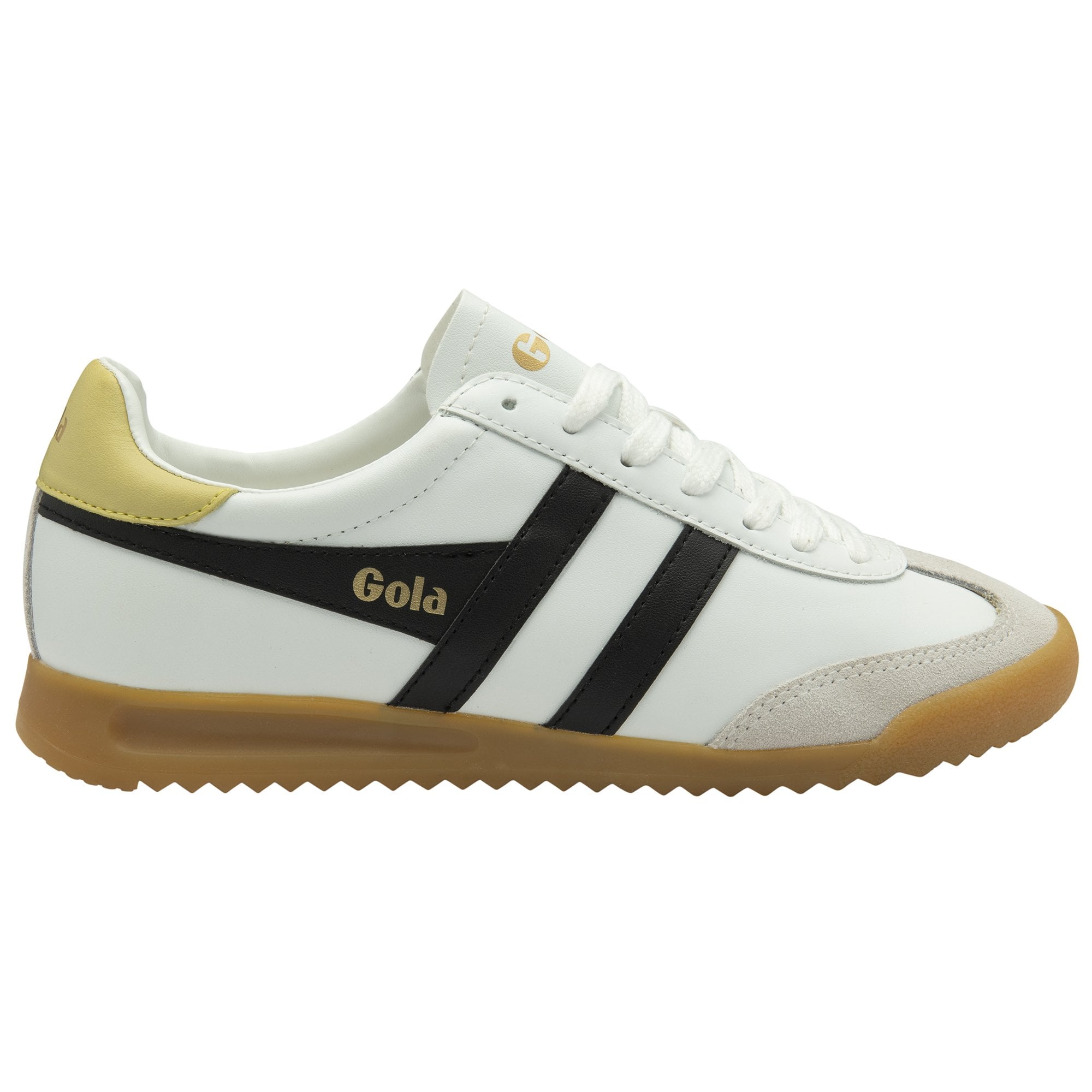 gola-torpedo-sneaker-f-r-damen-wei-schwarz-zitrone-leder image 1