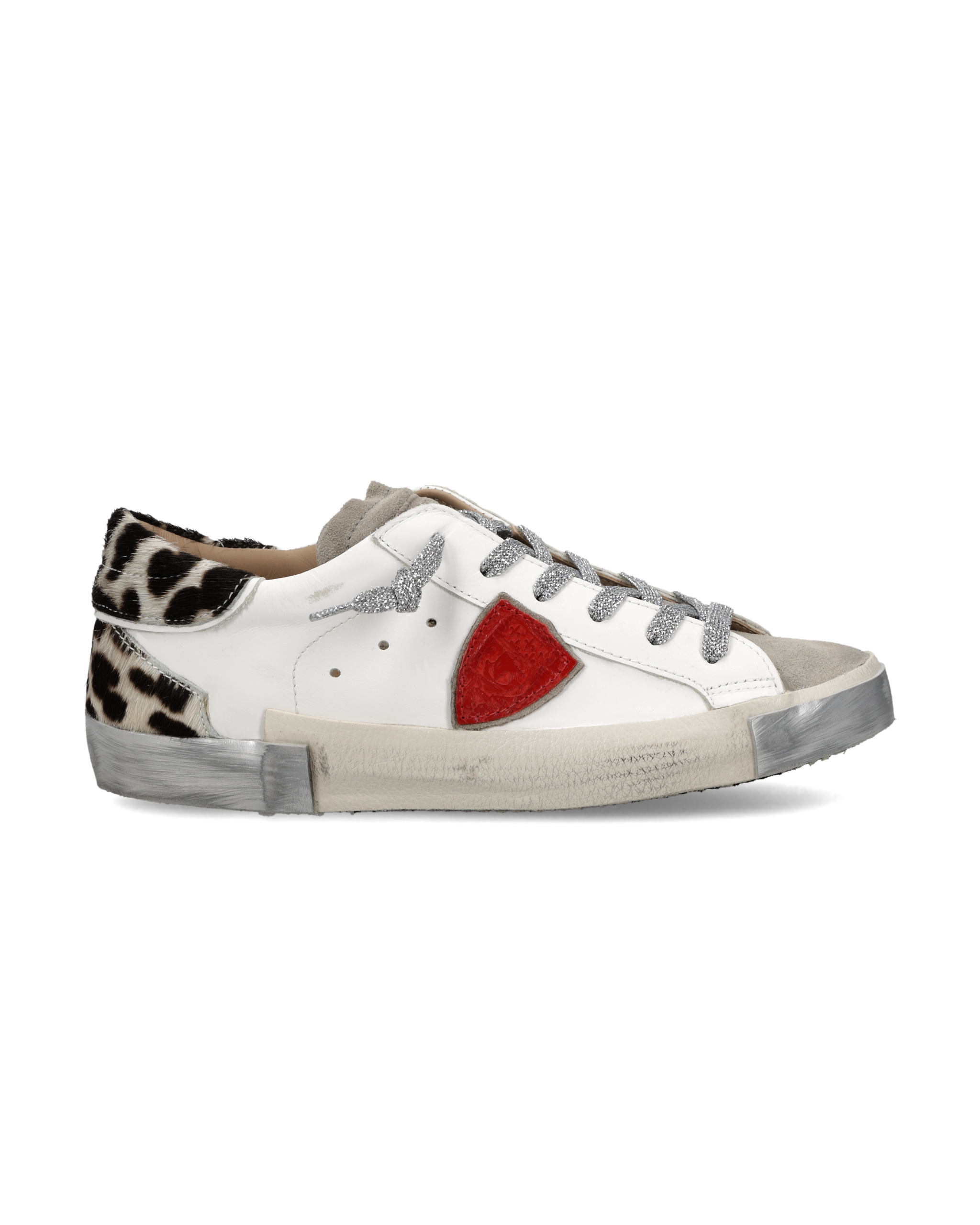 philippe-model-prsx-damen-sneaker-wei-animalier-grau image 1