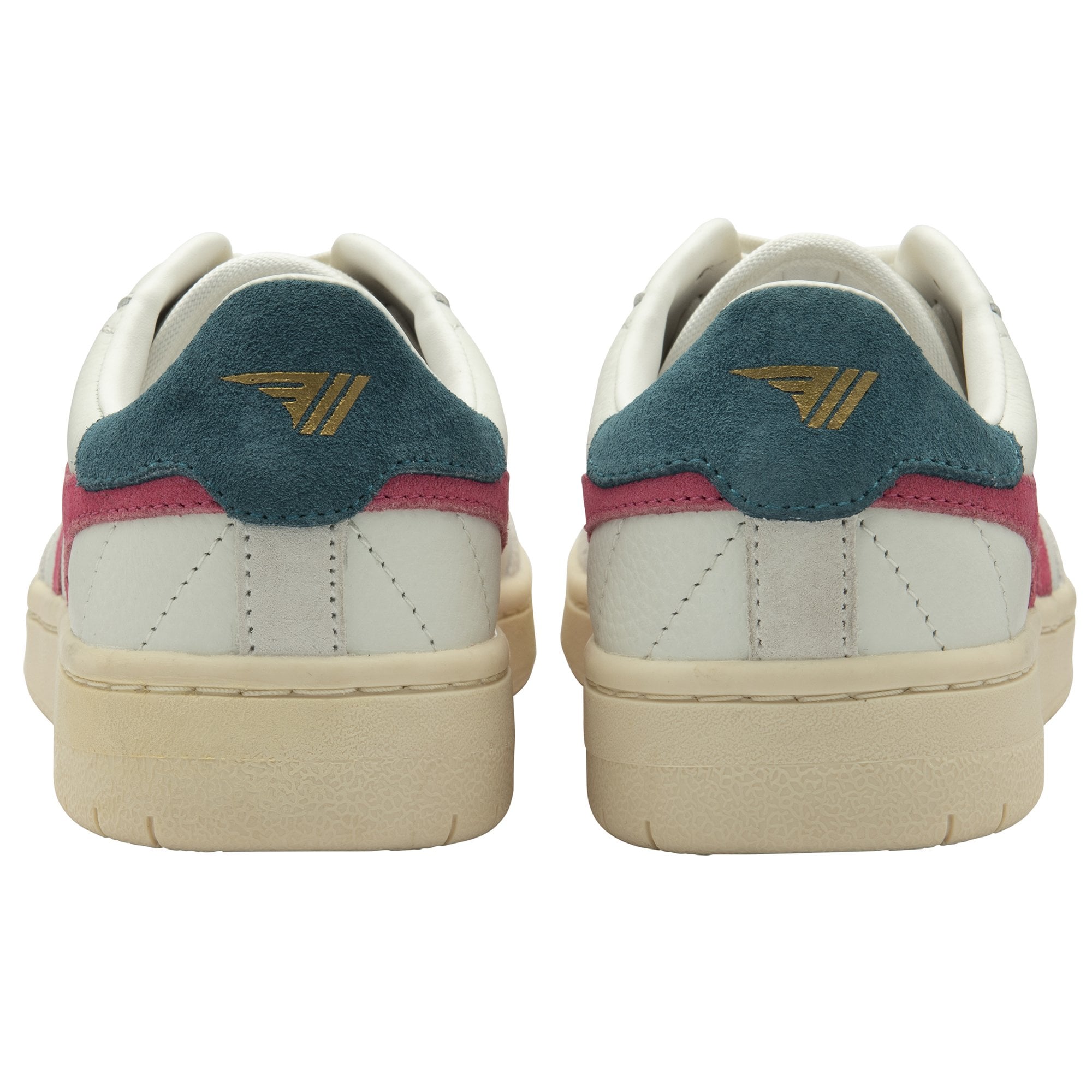 gola-falcon-damen-sneaker-leder-wei-neonpink-pfauenblau image 4