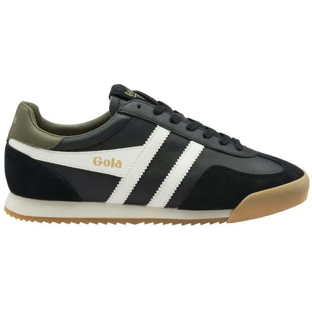gola-europa-herren-ledersneaker-schwarz-off-white-khaki image 1