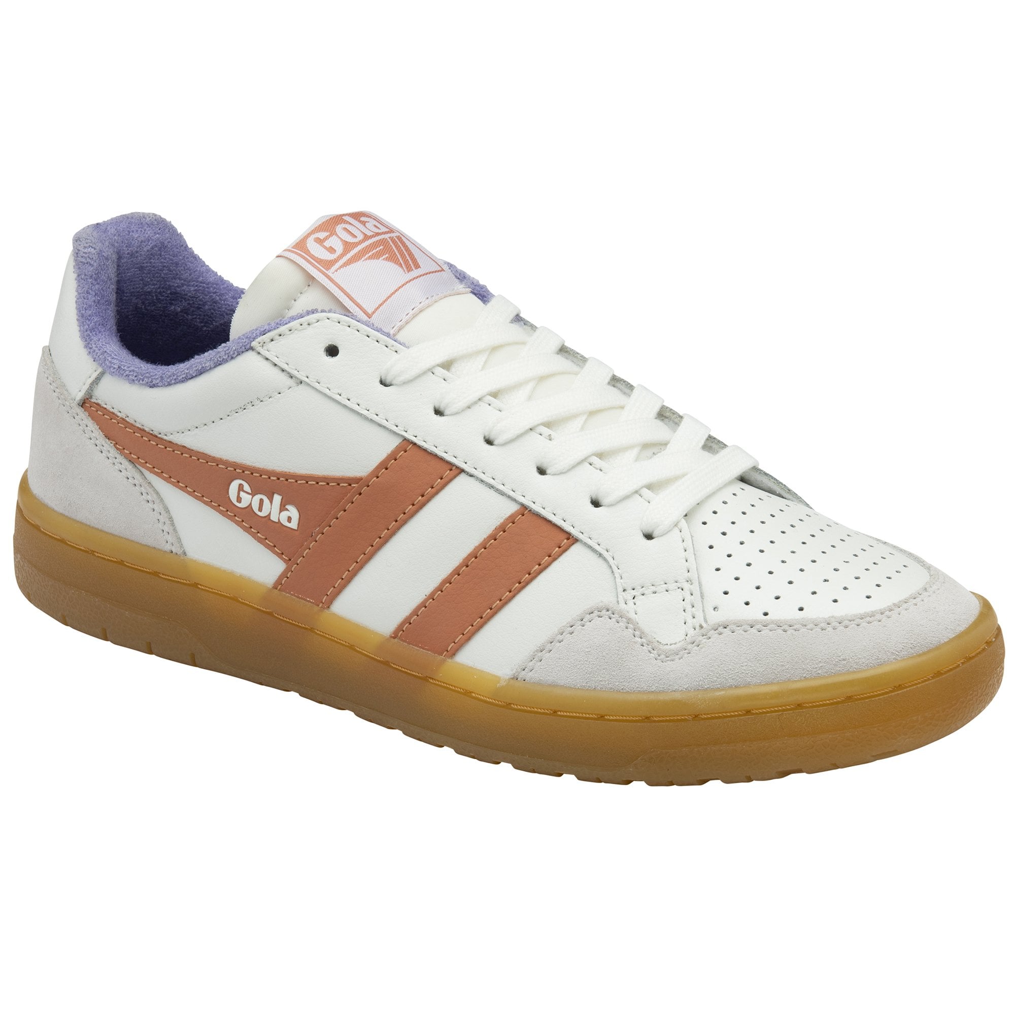 gola-eagle-86-damen-sneaker-wei-terrakotta-leder-court image 2