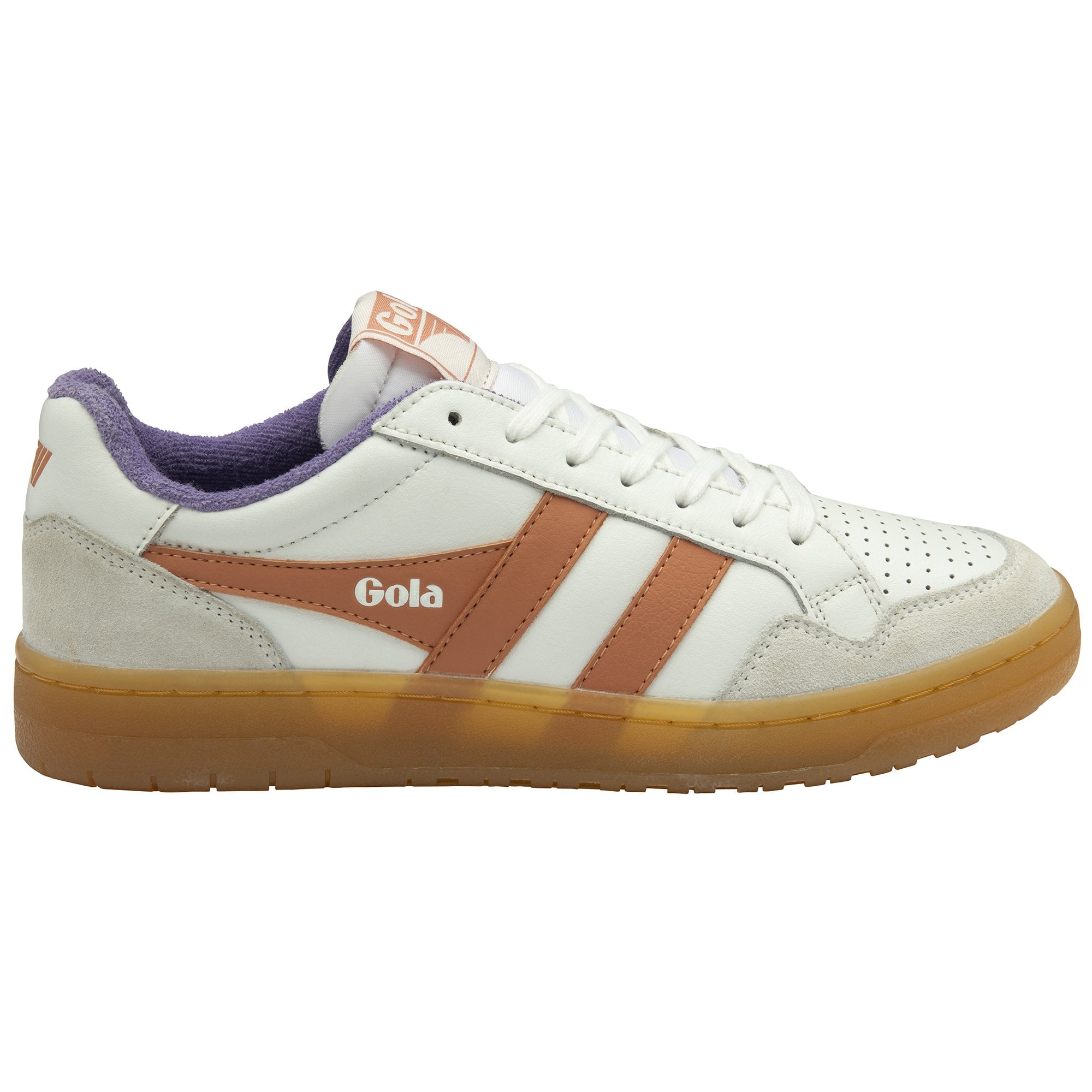 gola-eagle-86-damen-sneaker-wei-terrakotta-leder-court image 1