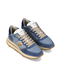 philippe-model-tropez-haute-damen-high-top-sneaker-blau-denim image 5