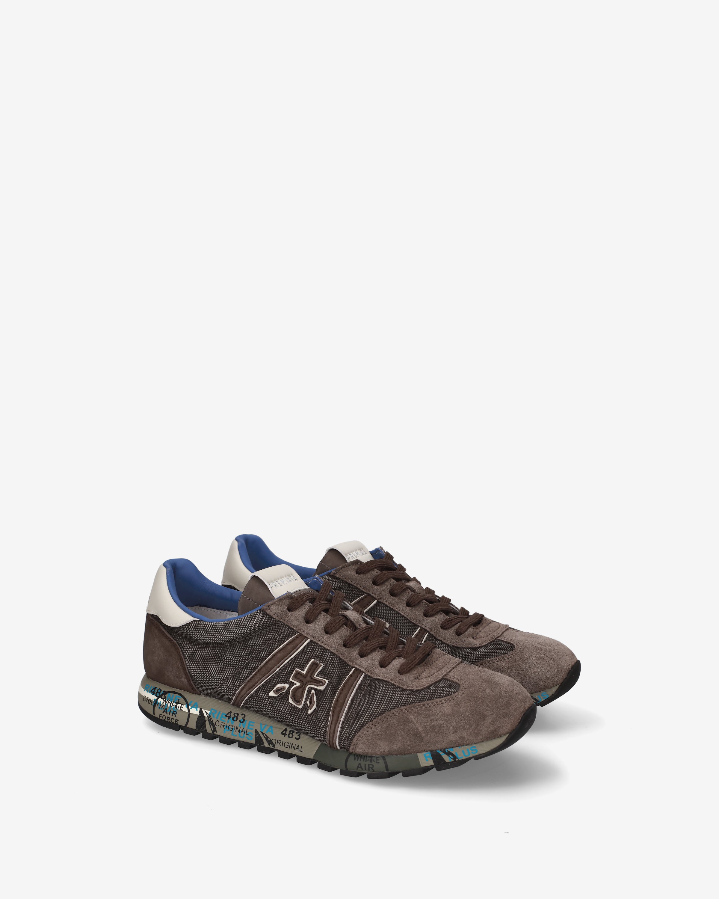 premiata-lucy-8402-herren-sneaker-suede-tech-braun-retro-running image 2