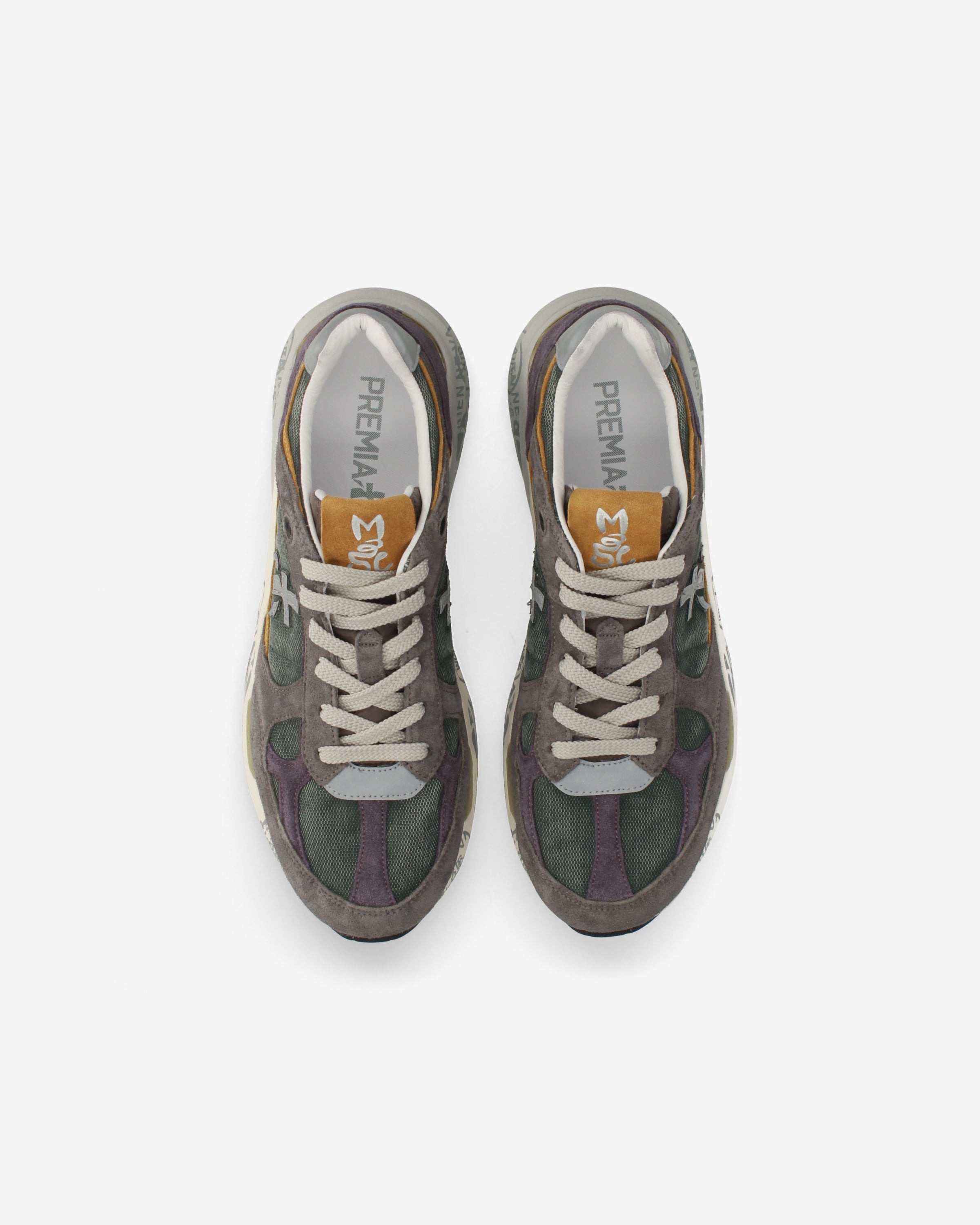 premiata-mase25-8422-herren-sneaker-olive-grau-ocker image 6