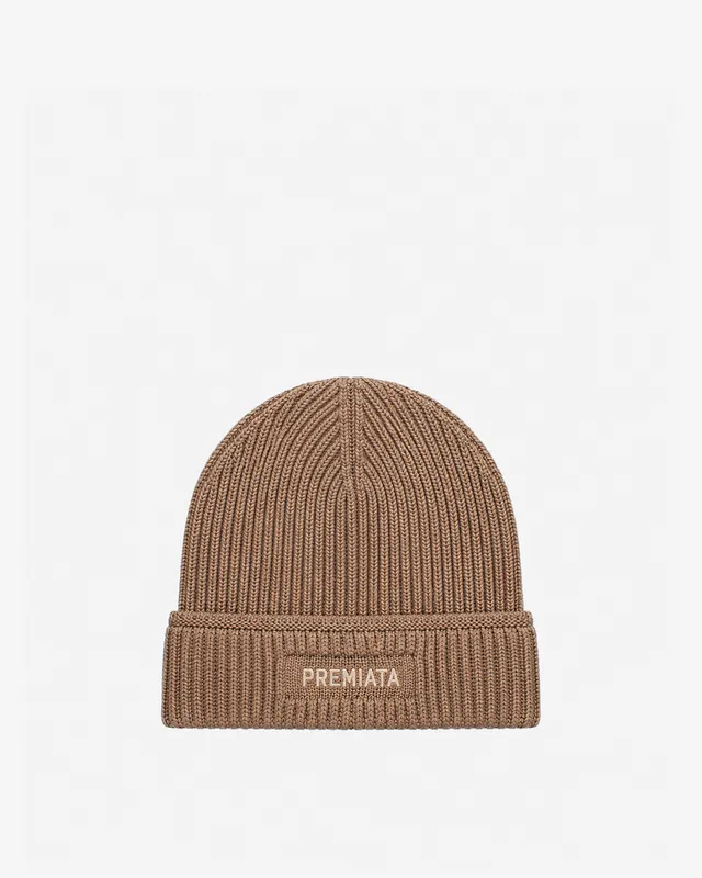 premiata-berretto-m-tze-merino-englischstrick-mit-logo-stick image 1