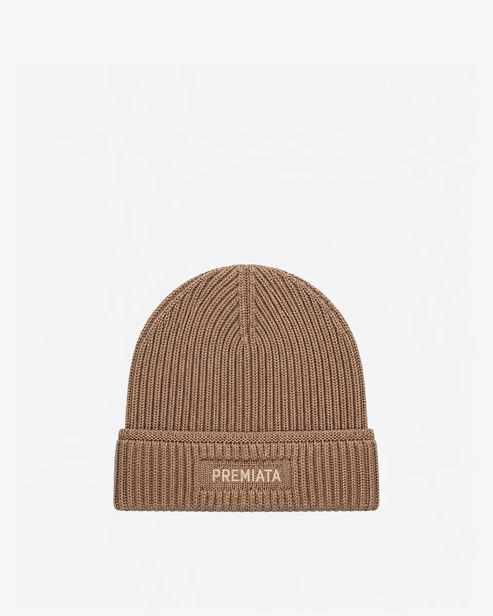 premiata-berretto-m-tze-merino-englischstrick-mit-logo-stick image 1