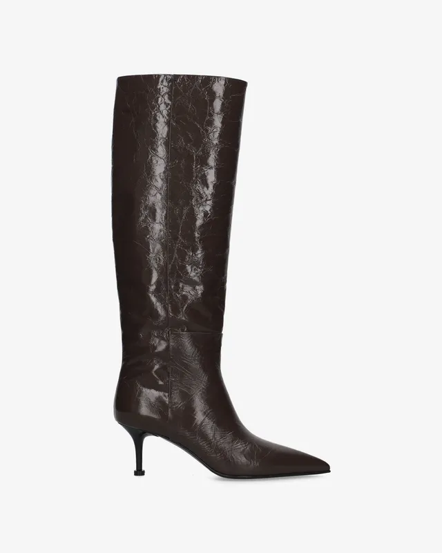 premiata-stiefel-braun-damen-leder-40-cm-6-5-cm-absatz image 1