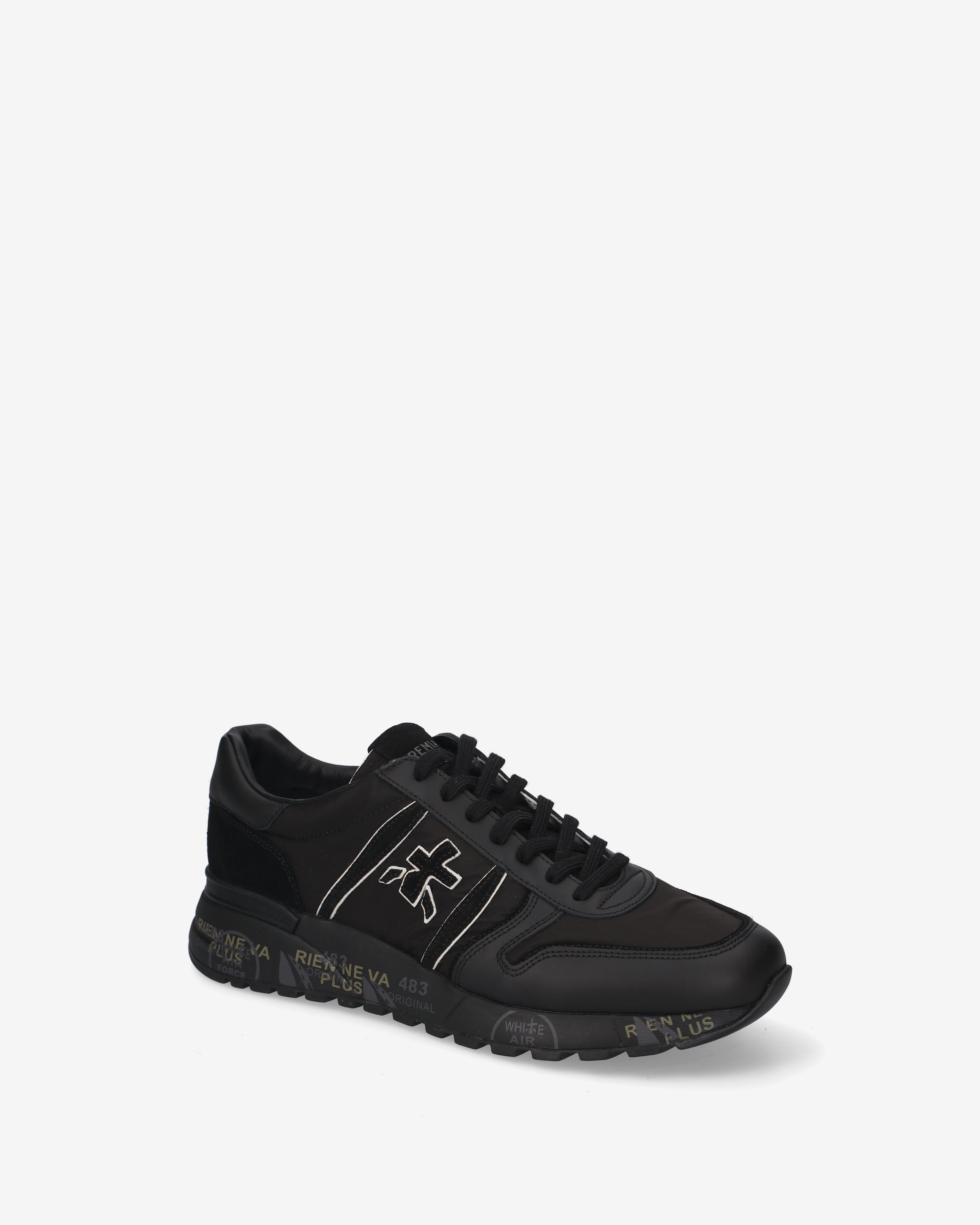 premiata-lander-8655-sneaker-schwarz-aus-leder-und-technical-stoff image 4