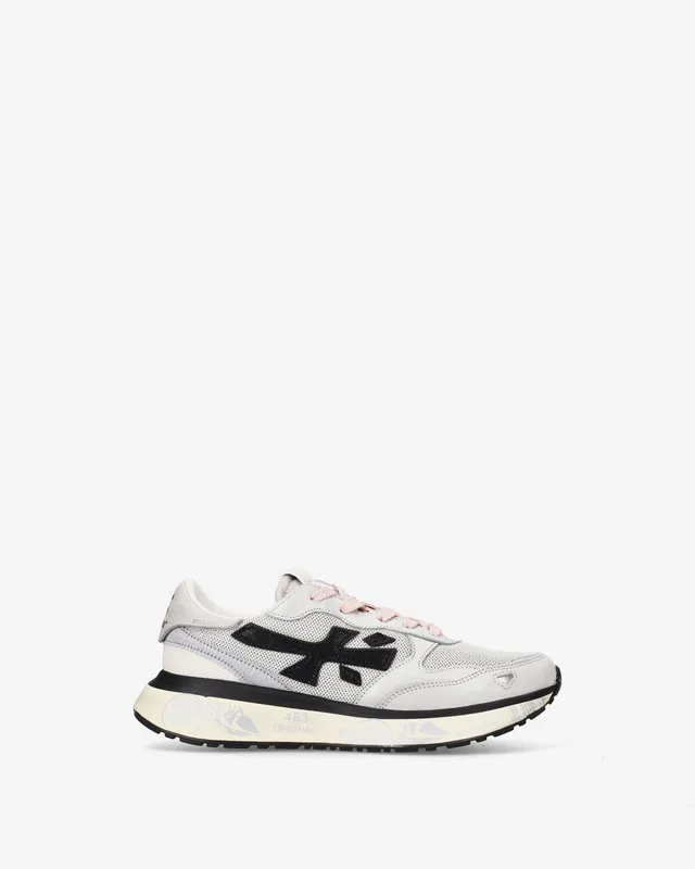 premiata-lauryn-8533-sneaker-damen-hell-mit-shearling-und-logo image 1