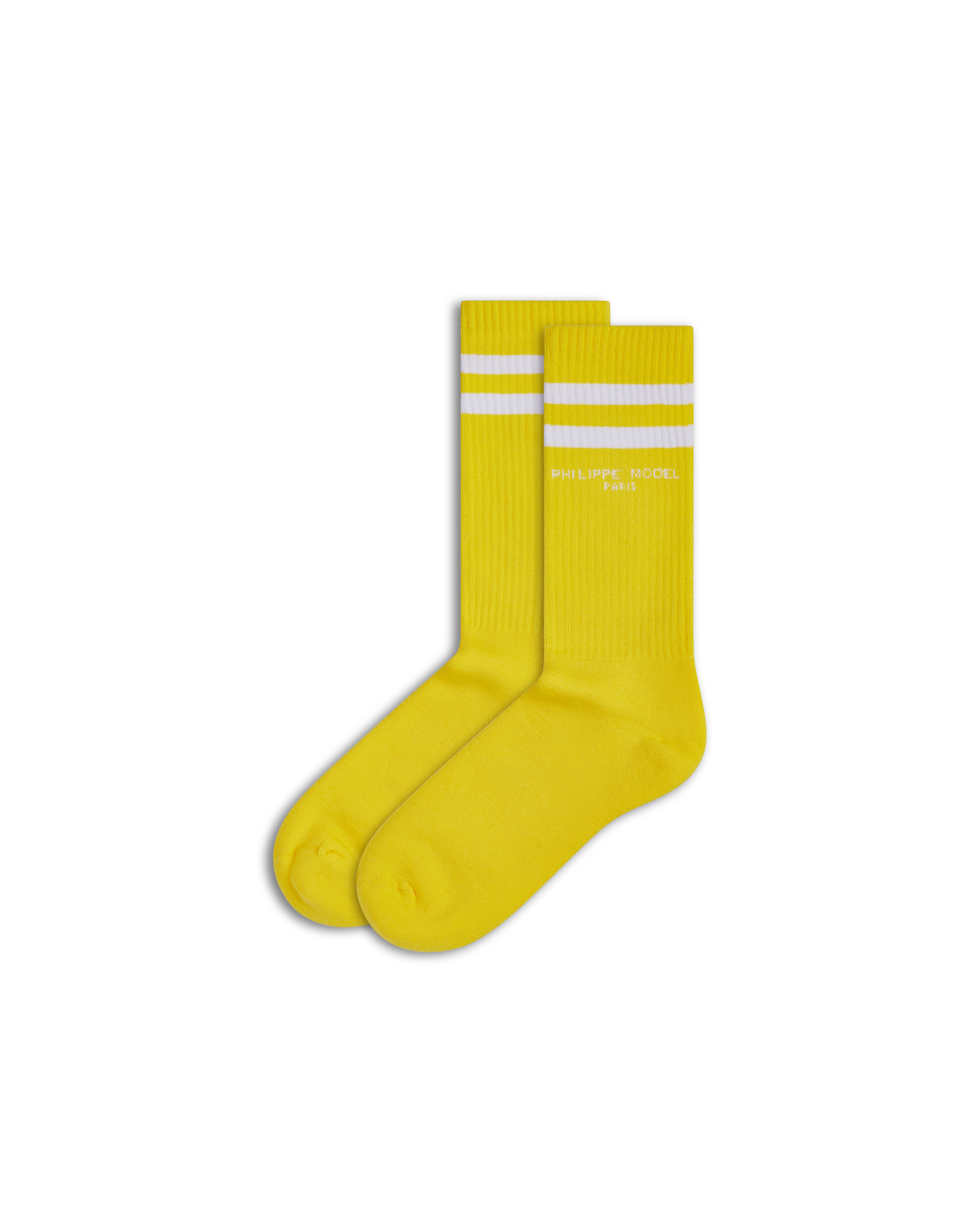 philippe-model-baumwoll-socken-unisex-gelb-wei image 1