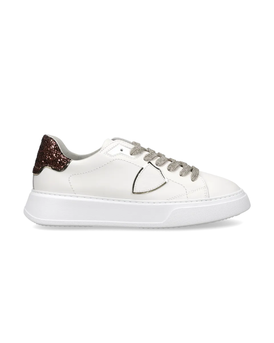 philippe-model-temple-damen-sneaker-wei-braun-pailletten image 1