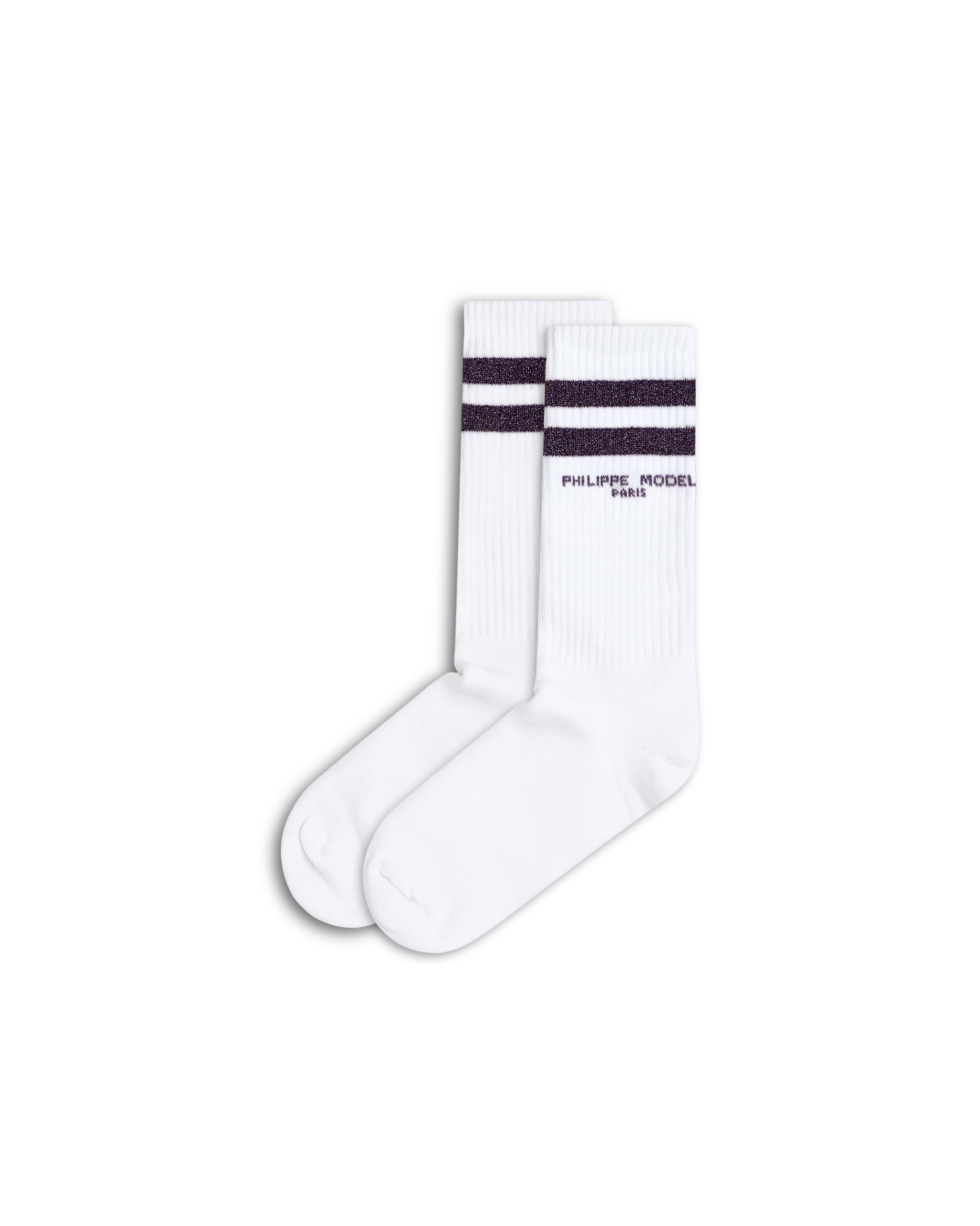 philippe-model-baumwoll-socken-unisex-wei-violett image 1