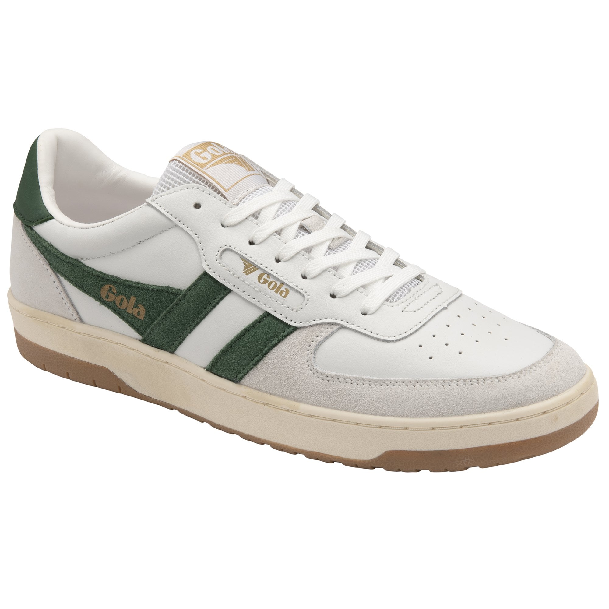 gola-hawk-sneaker-f-r-herren-wei-dunkelgr-n-leder-mix image 2