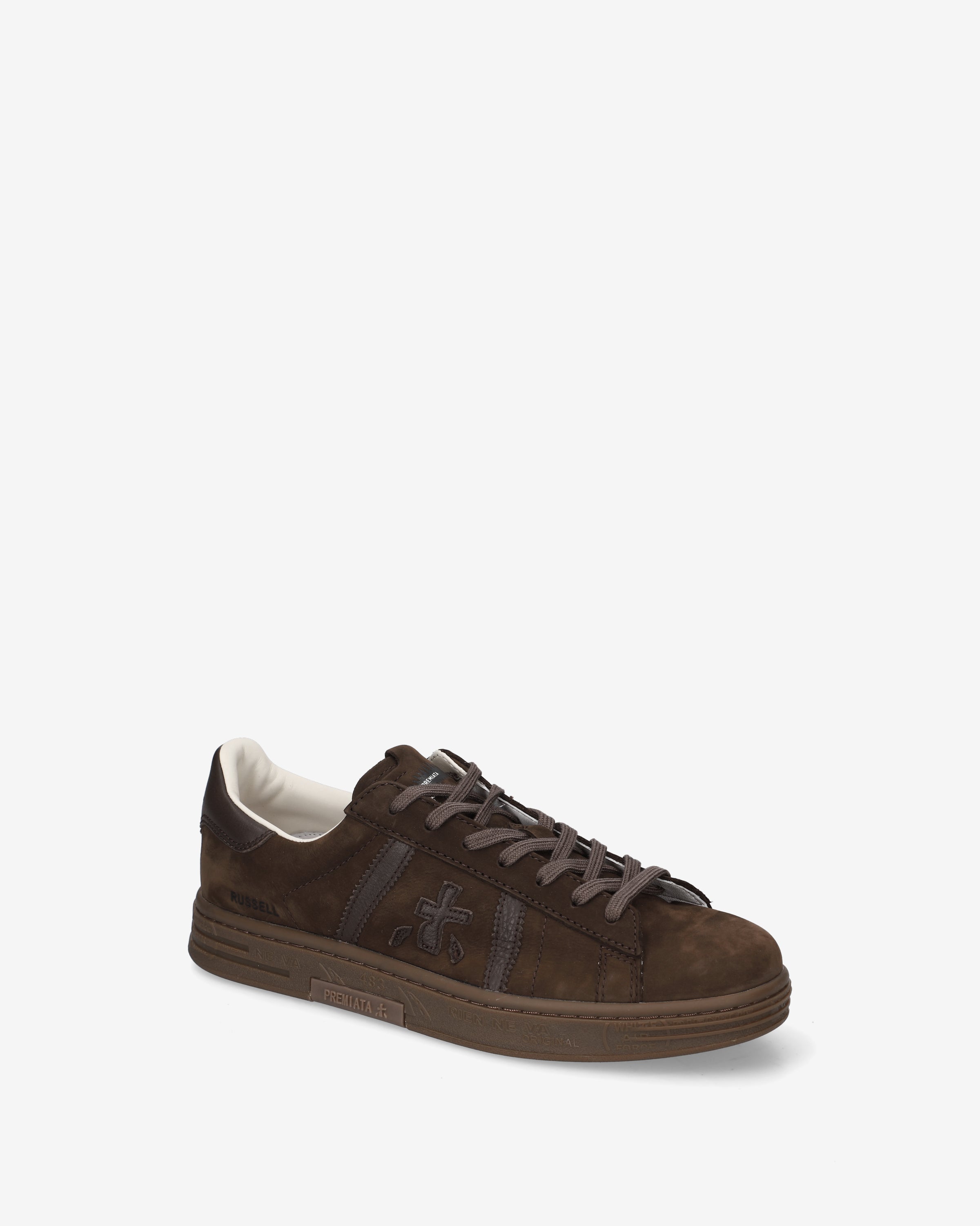 premiata-russell-8558-leder-sneaker-herren-testa-di-moro-braun image 4