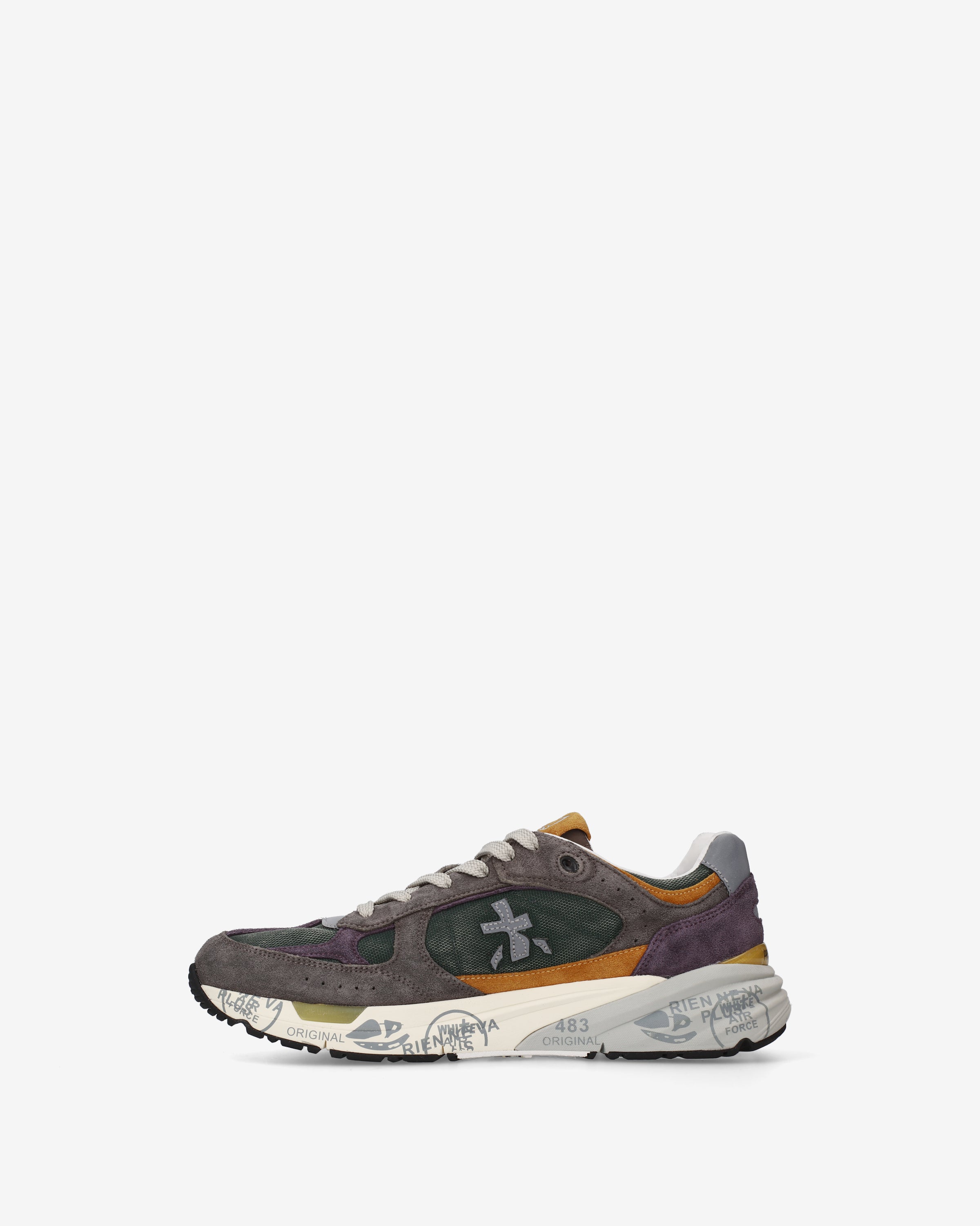 premiata-mase25-8422-herren-sneaker-olive-grau-ocker image 3