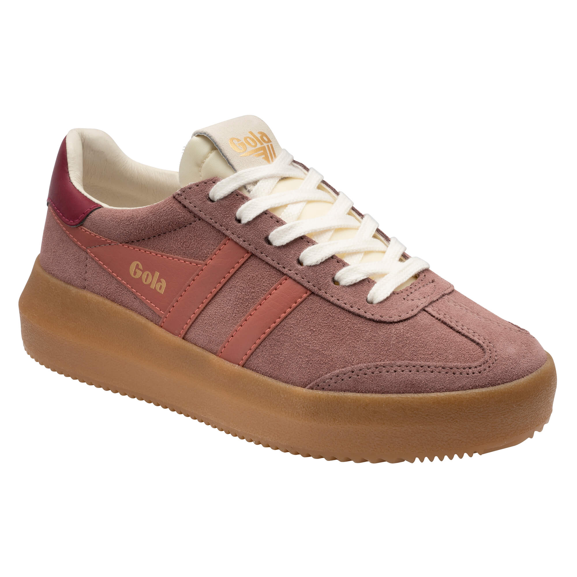 gola-athena-damen-sneaker-wildleder-braun-lehm-kirsche image 2