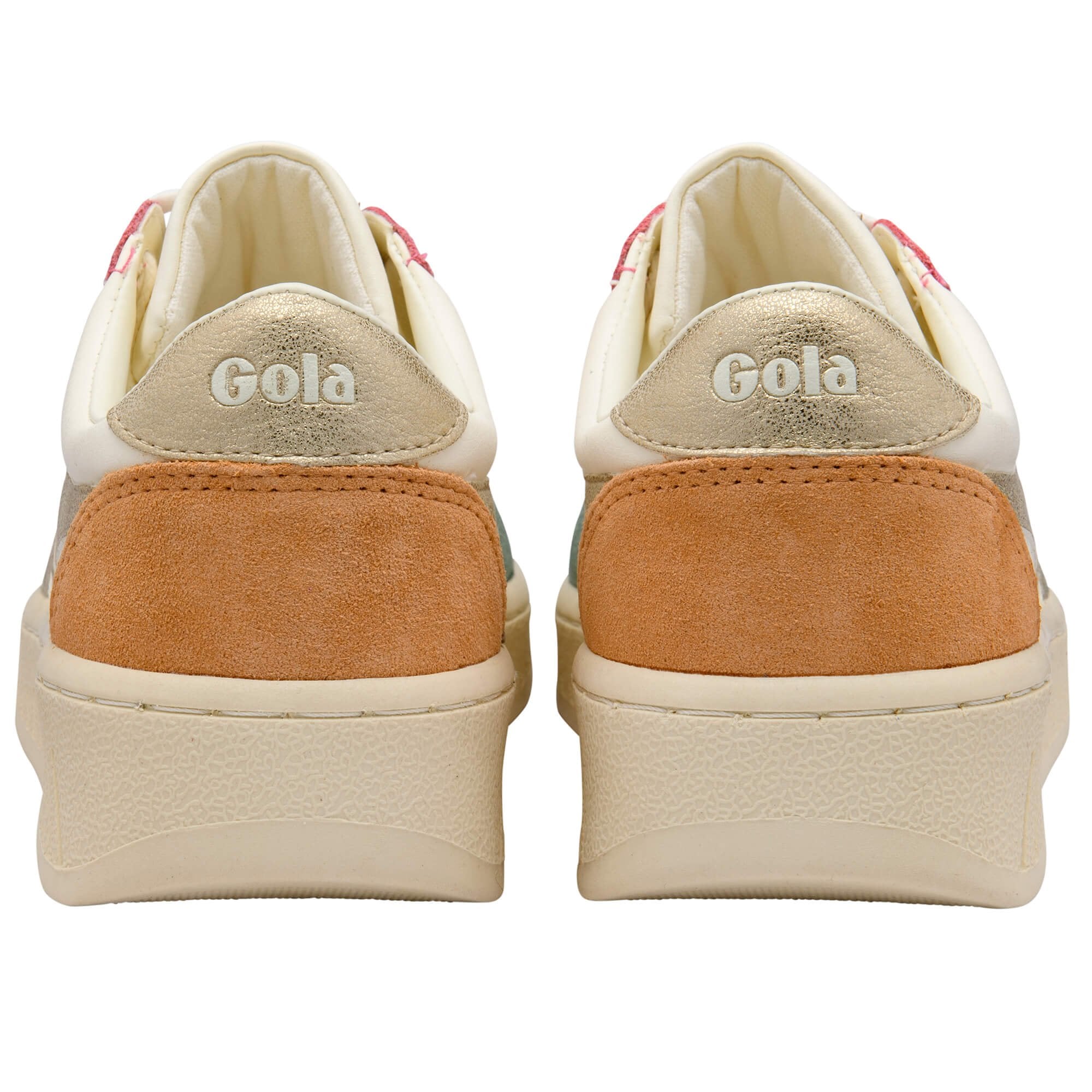 gola-grandslam-quadrant-damen-sneaker-off-white-gr-n-gold-lachsrosa image 4