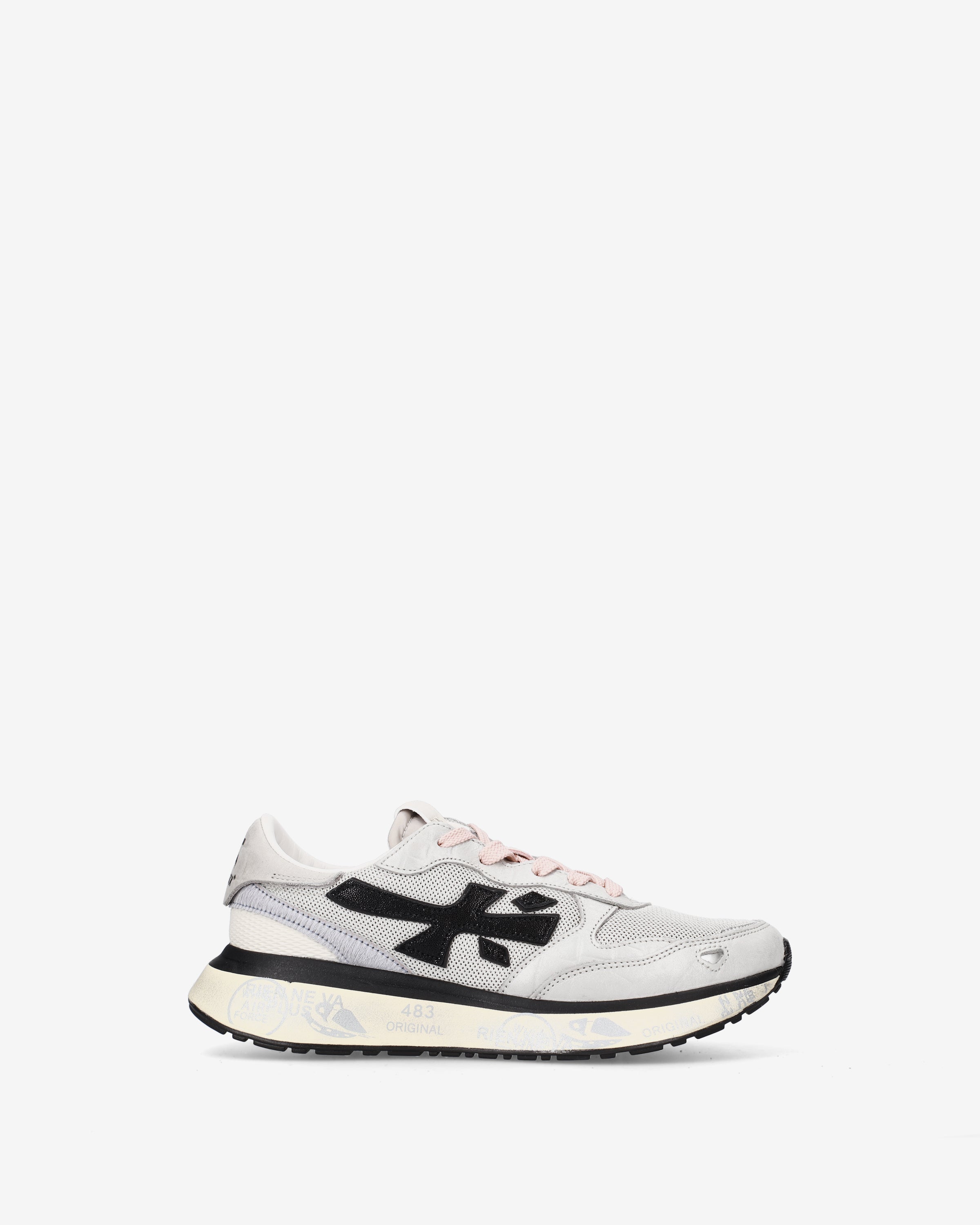 premiata-lauryn-8533-sneaker-damen-hell-mit-shearling-und-logo image 1