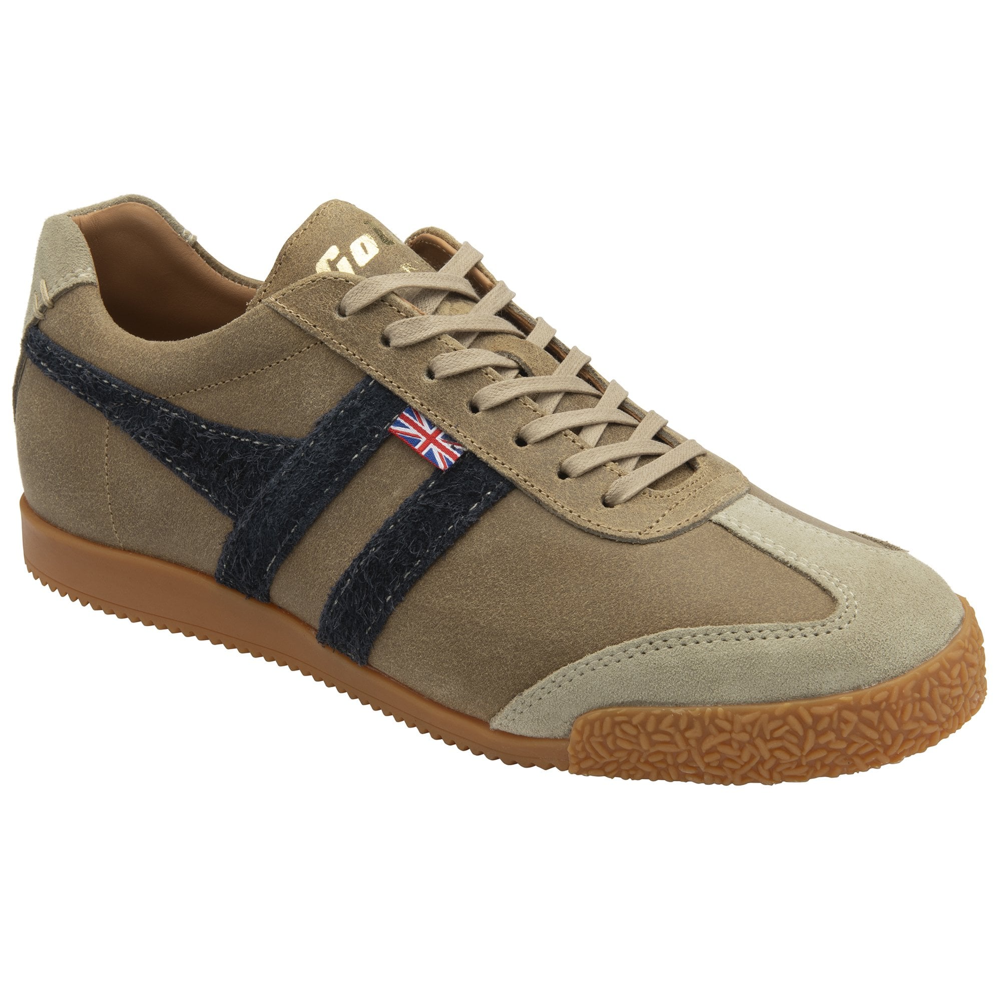 gola-harrier-knightsbridge-herren-trainer-gewachstes-wildleder-steingrau-made-in image 2