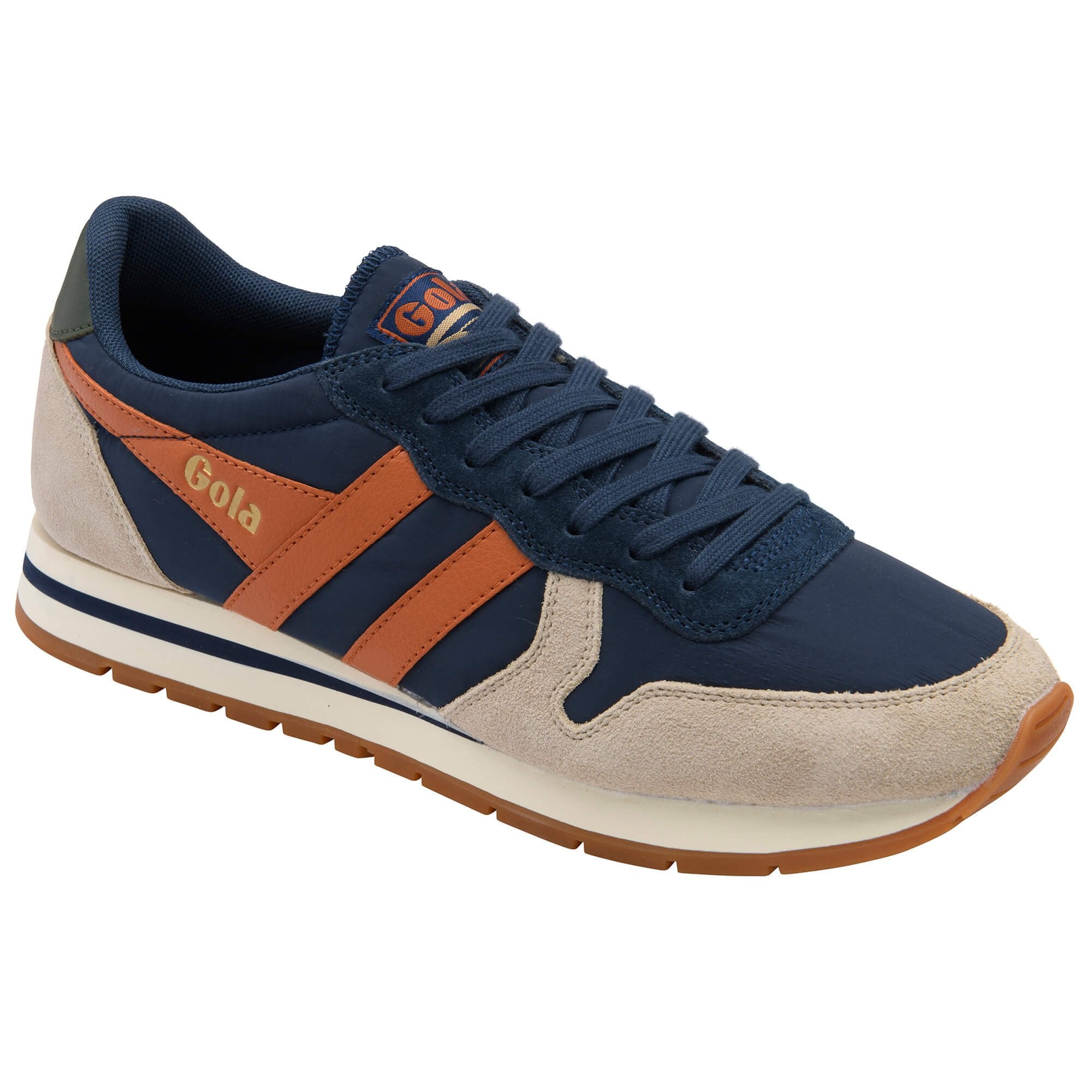 gola-daytona-chute-turnschuh-f-r-herren-marineblau-beige-orange image 2