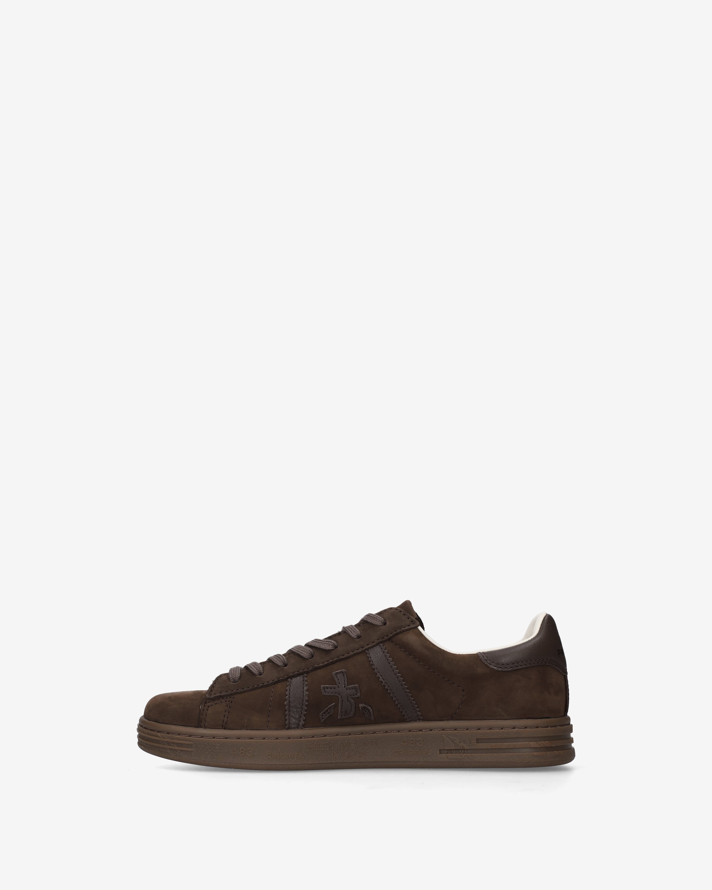 premiata-russell-8558-leder-sneaker-herren-testa-di-moro-braun image 3