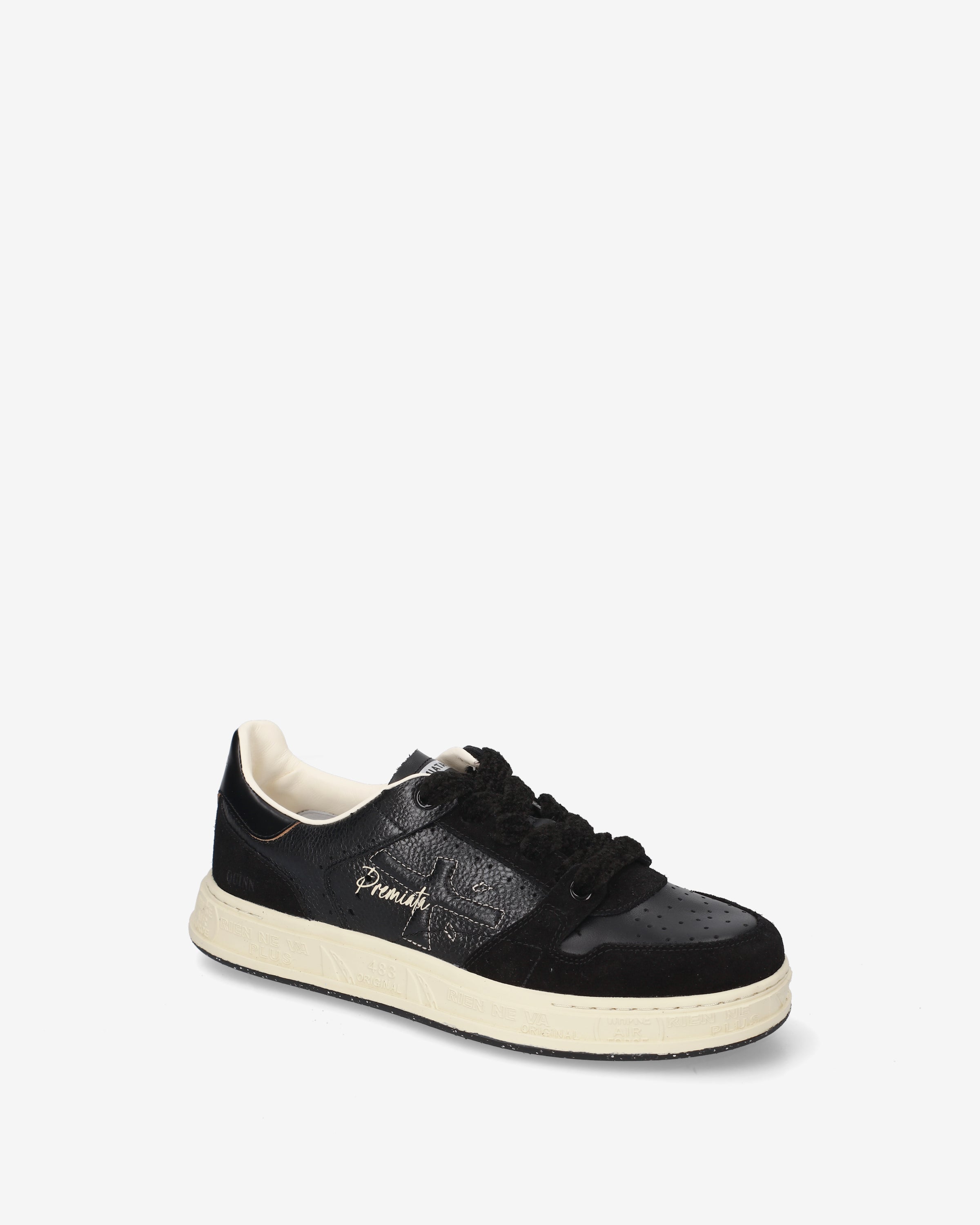 premiata-quinnd-8653-damen-sneaker-schwarz-leder-suede image 4