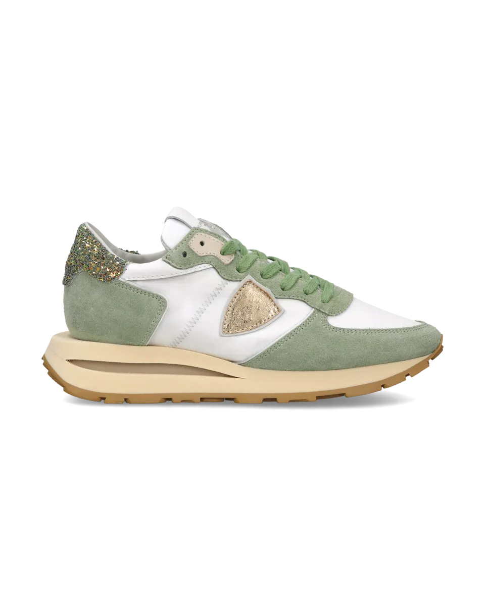 philippe-model-tropez-haute-damen-sneaker-wei-gr-n-glitzer image 1