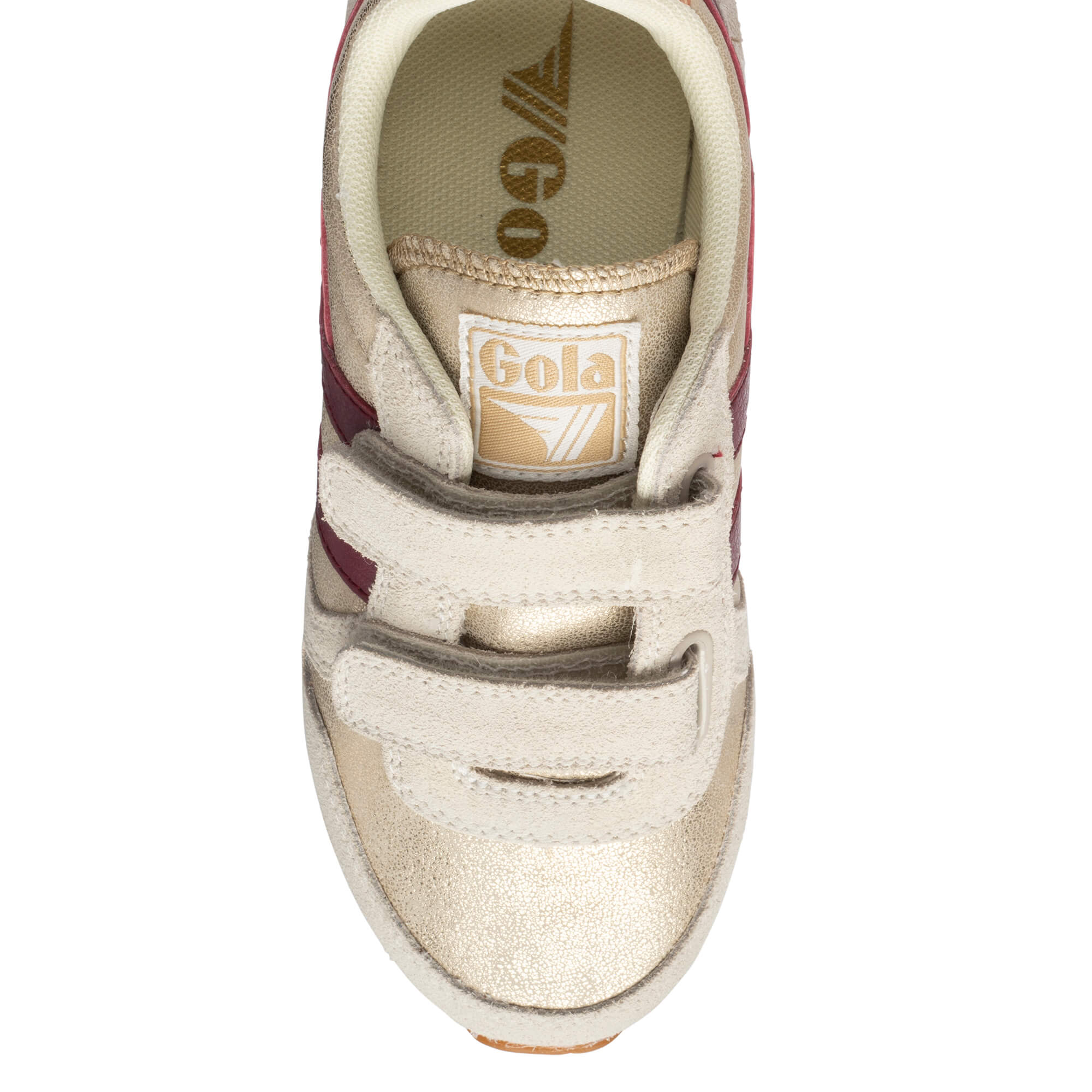 gola-daytona-blaze-strap-sneaker-f-r-kinder-metallic-gold-mit-cerise-terracotta image 5