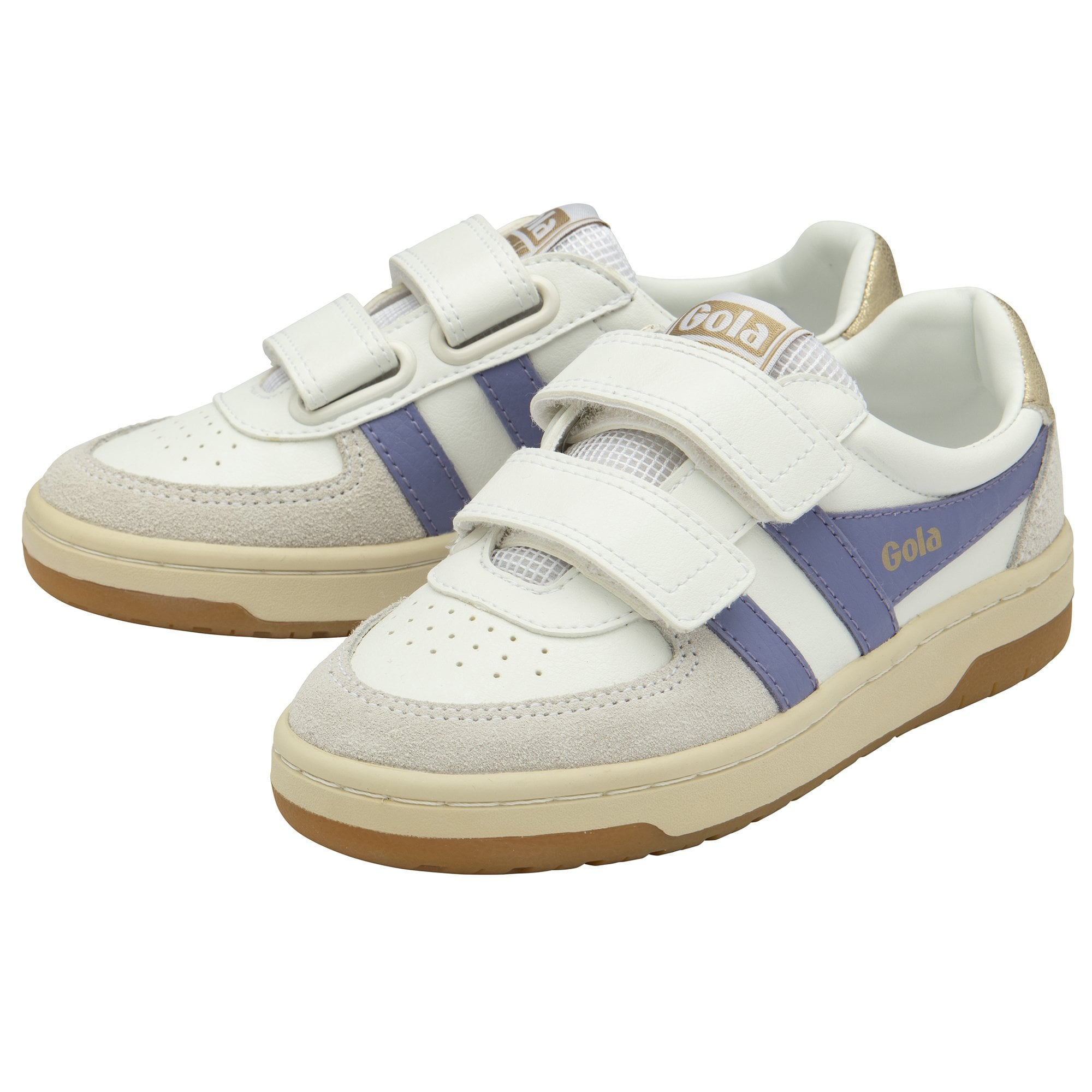 gola-hawk-strap-sneaker-f-r-kinder-court-sneaker-wei-lavendel-gold-mit-klett image 3